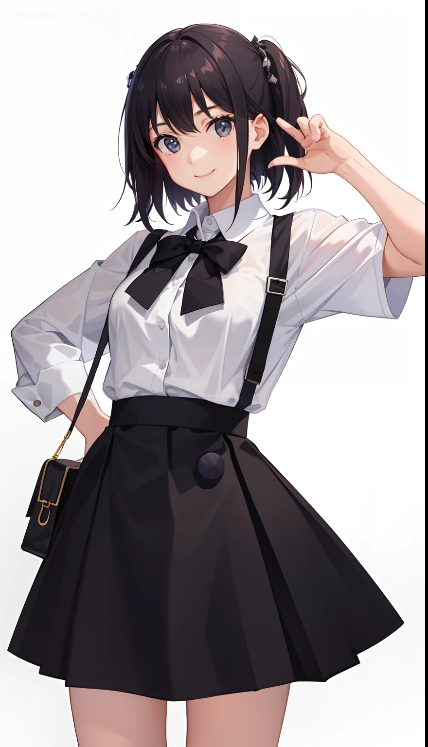 1girl in、A smile、A delightful!　The shirt、skirt by the、（small tits）Cat's ears、