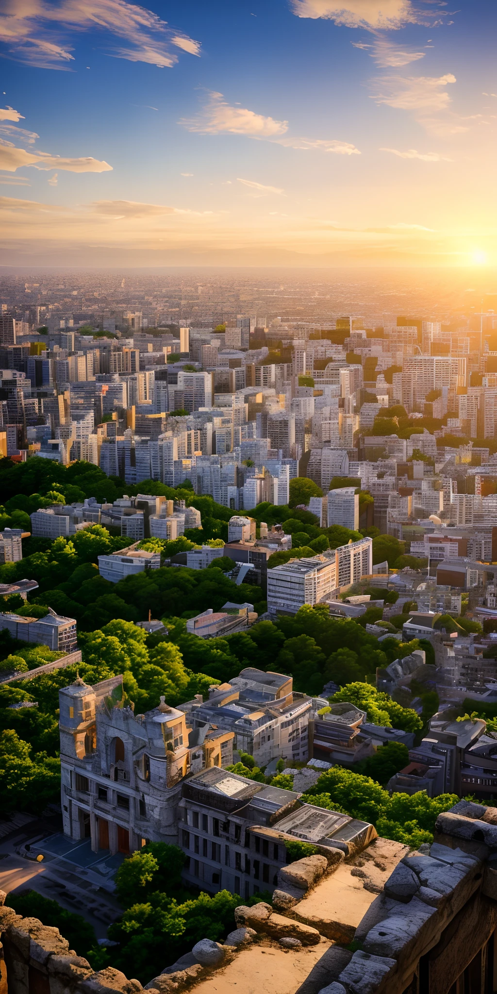 tmasterpiece, Escher, Dramatic skies, comets, colorfull sky, best qualtiy, high qulity, the Extremely Detailed CG Unity 8K Wallpapers, The landscape, city ruins background, Tokyo city ruins in the background, 废墟, toyko, ((ruins landscape)), ((apocalyptic city)), ((city ruins)), exteriors, Skysky, Clouds, Skysky, No Man, mont, scenecy, The tree, blue-sky, precipice, naturey, mostly cloudy sky, award winning photography, Bokeh, depth of fields, hdr, flood, color difference, photorealisti, high detal, dramatics, halfway art, style of anime, illustratio,masterpiece,best quality,highly detailed,office lady,white hair,hair bun,collarbone,messy hair,black suit,messy hair,wallpaper,chin rest,glasses,solo,cold,at sunset,the afterglow of the setting sun cast warm orange light,the water reflects the color of the setting sun,flickering slightly,detail realistic texture,movie defocus background blur,depth of field and light create a beautiful photo,masterpiece,best picture quality,16k,,