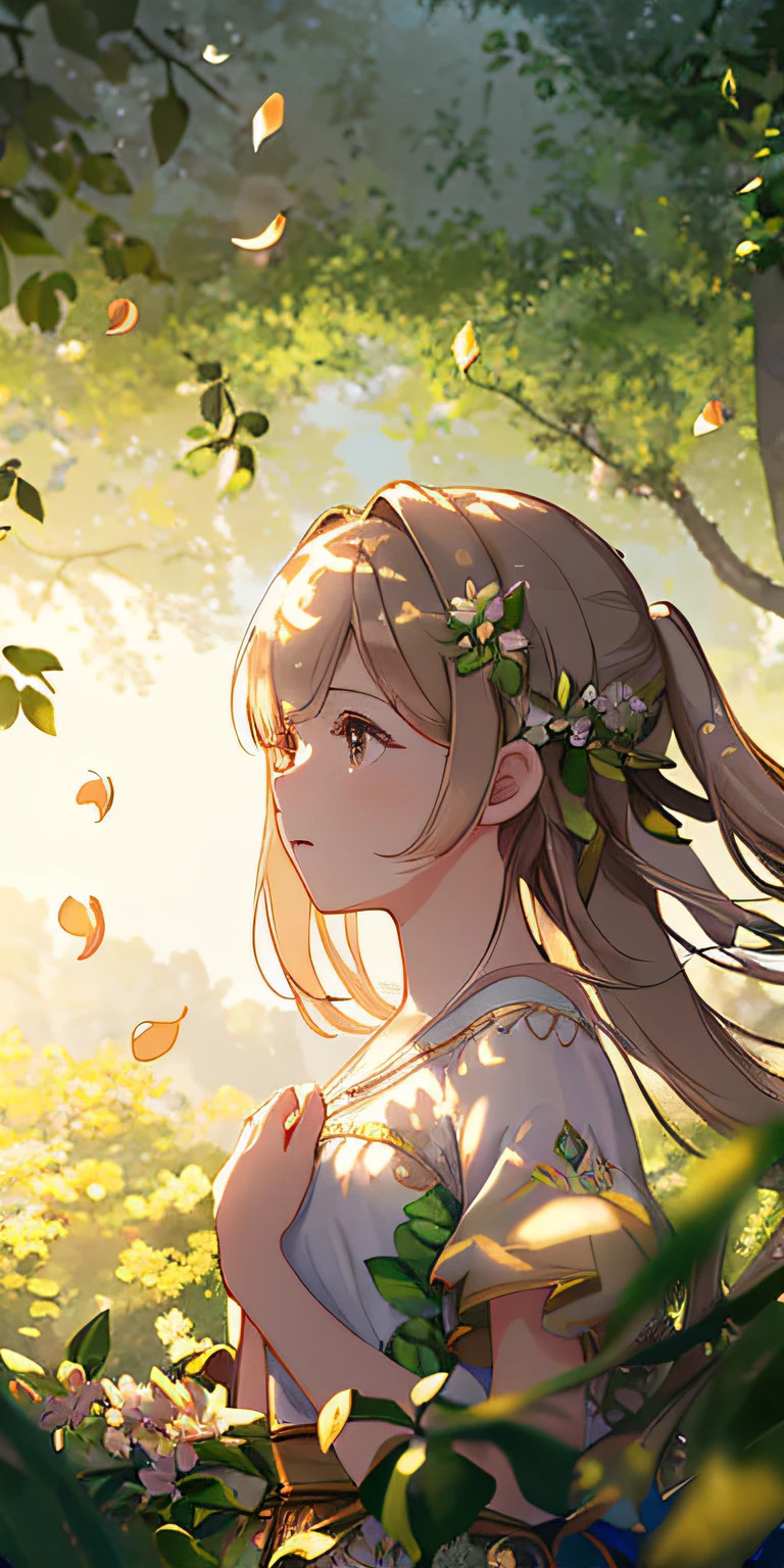 Masterpiece, best quality, (very detailed CG unity 8k wallpaper) (best quality), (best illustration), (best shadows) Nature&#39;s delicate leaves petals of various colors falling in the air light Tracking, super detailed --v6