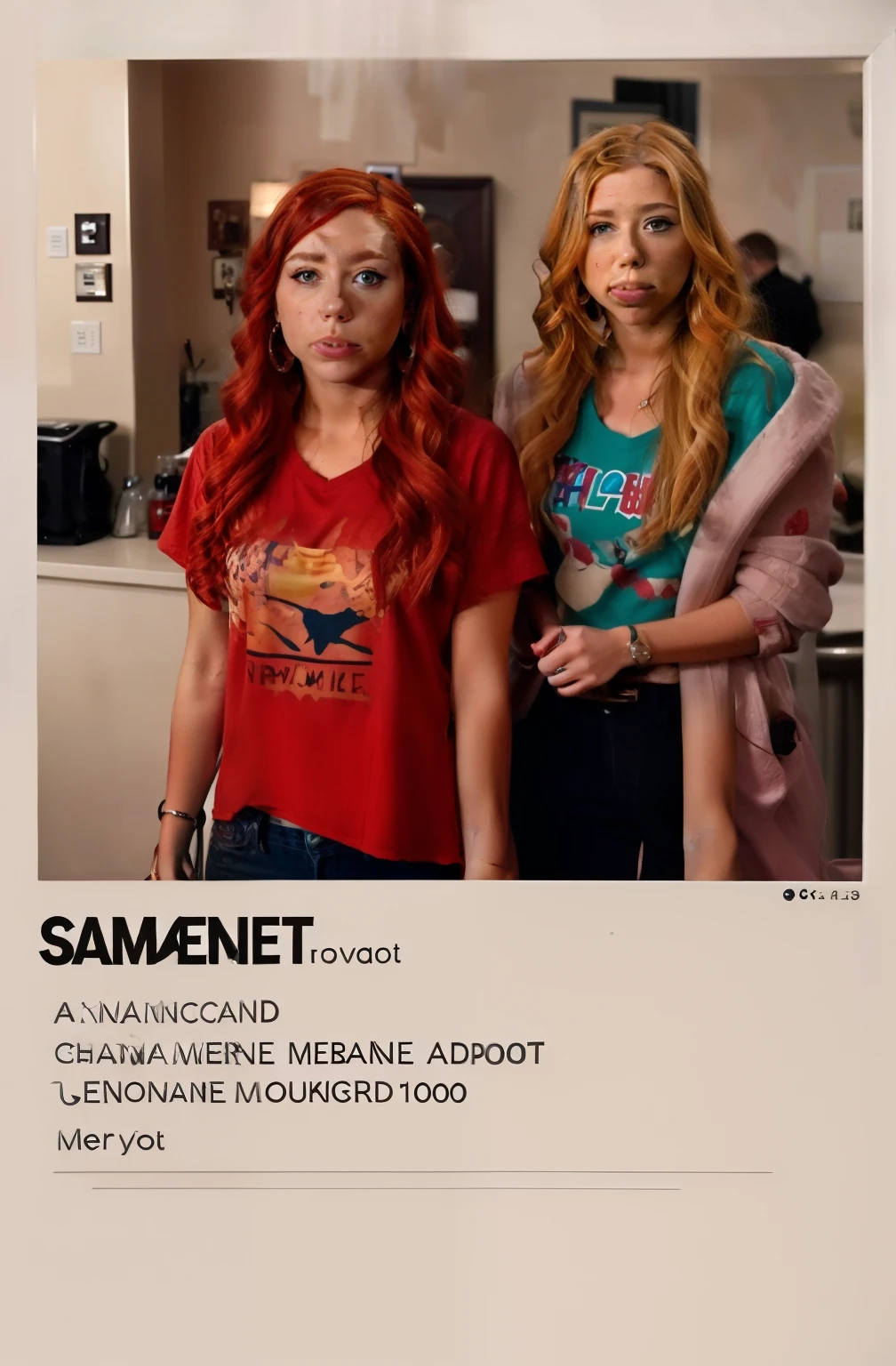 a close up of a blonde woman standing next to a  woman with red dyed hair, Ariana Grande, Jennette McCurdy, sitcom