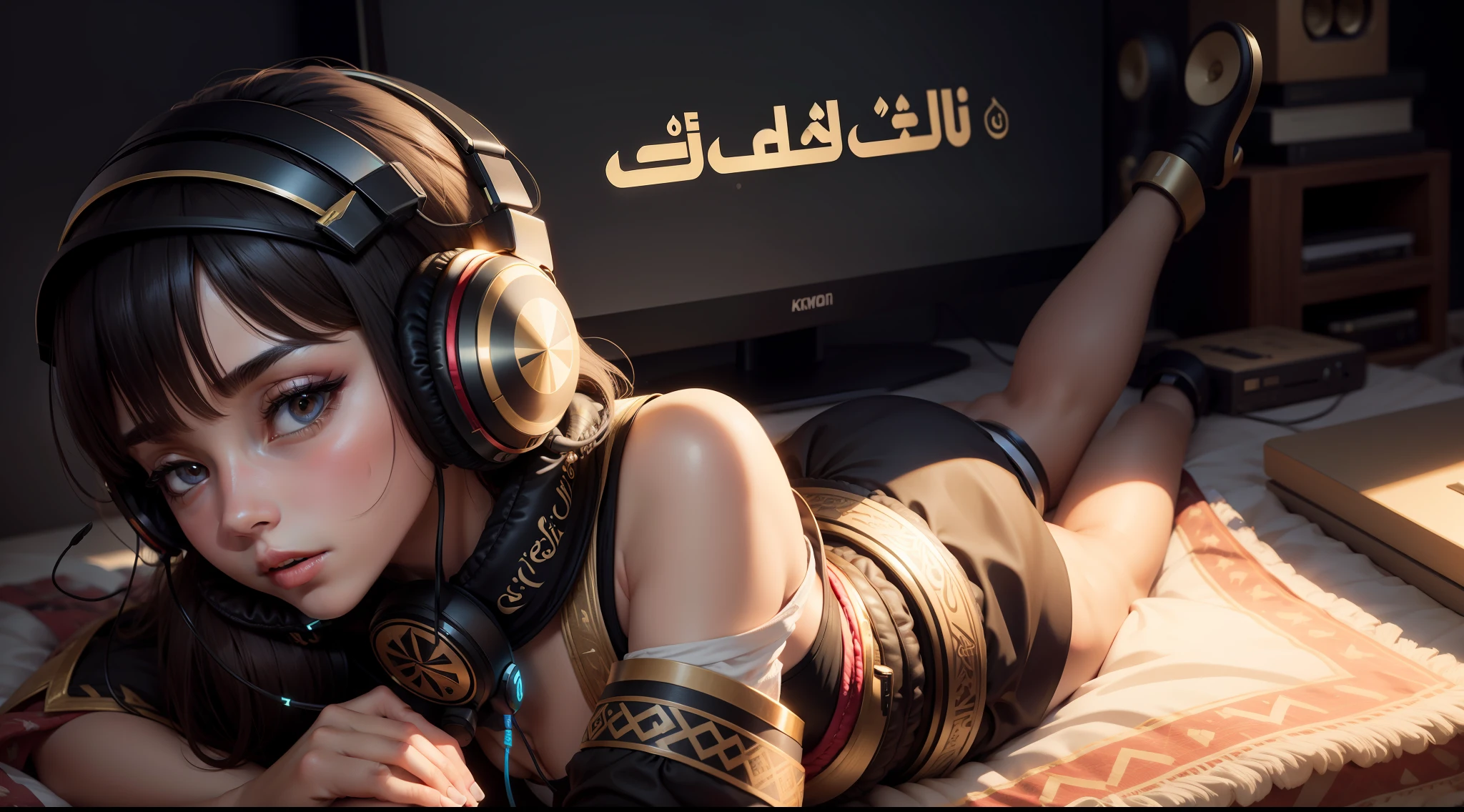 Arabic with 8K headphones