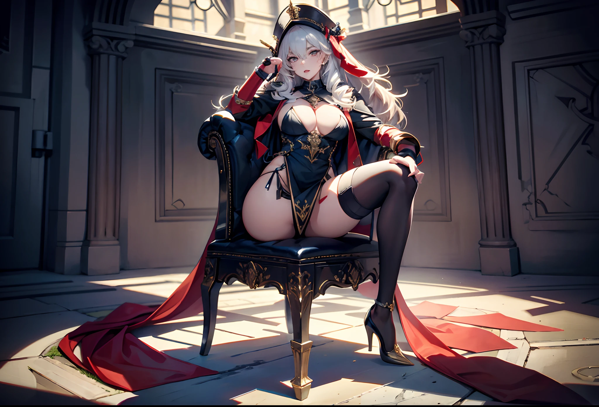 best qualityer,tmasterpiece,Ultimate resolution,downy,Extremely colorful,mature pretty woman,(guillotine,behead)(Kneeling pose)(Point at you with your ass),Upper body nudity,Beauty severed head,Normal posture,Redlip,shackle,guillotine,behead,Collar,handcuff,Anklets,Normal posture