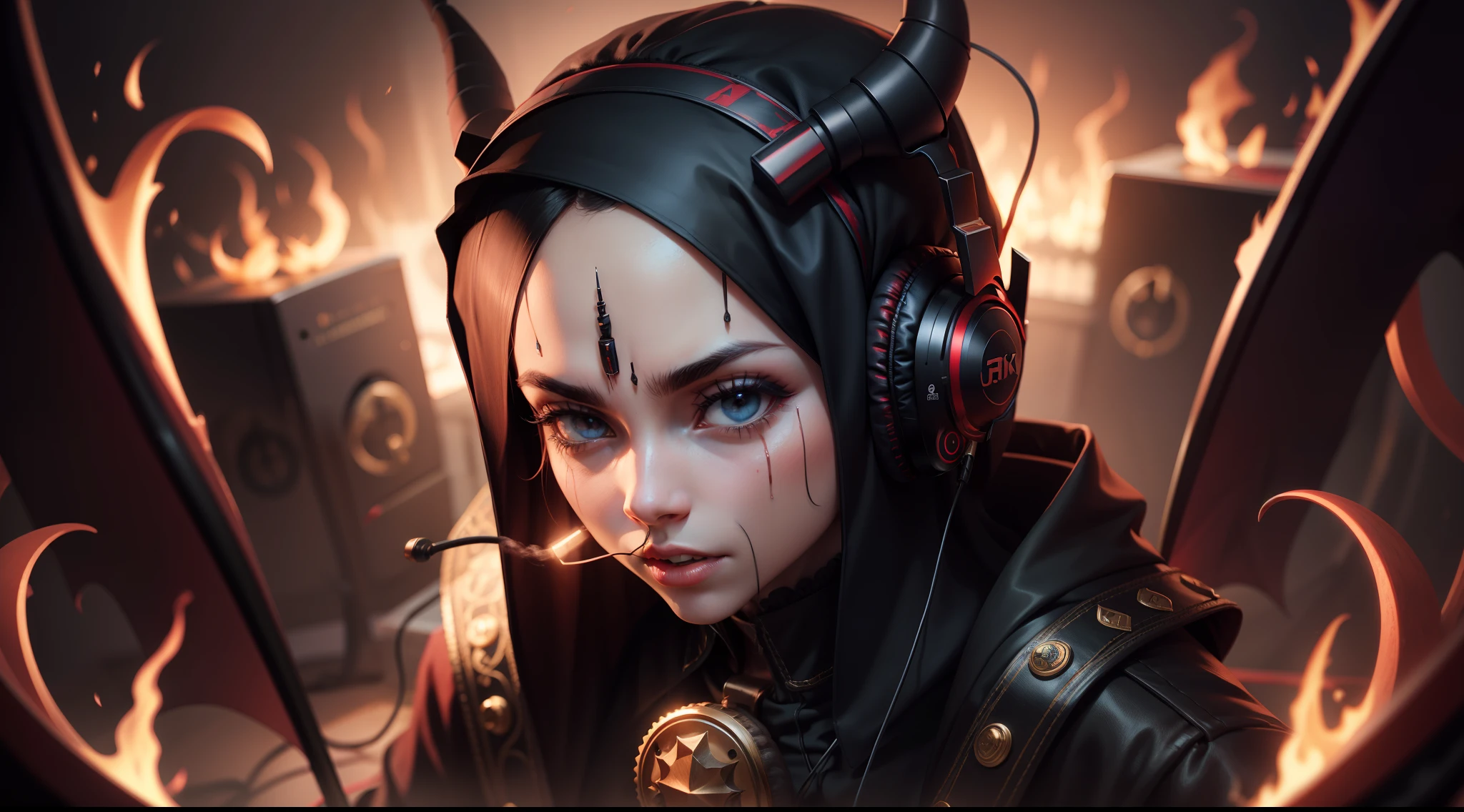 Demonic Arabic with 8K headphones