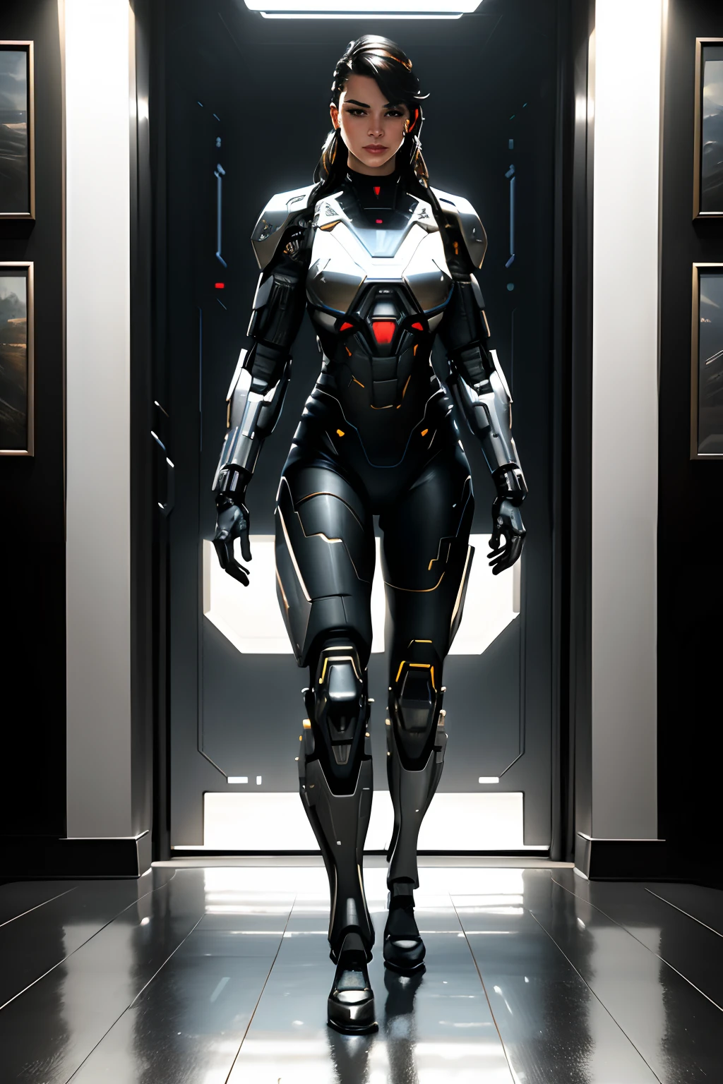 ((oil painting)) of ((attractive female modern military with with cybernetic limbs part cyborg on patrol)), cinematic, dynamic pose, fine details, reflections, 8k, ((dark shot)), soft volumetric lights, (backlit:1.3), (photorealistic:1.3), (Style-Glass), hdr, antialiased, 8k, ((syd mead)), sharp details, detailed background, ((masterpiece)), (painterly), (good anatomy), (good proportions), (good composition), (dramapaint), (analogue style), (empty hands), (futuristic scifi background), (photorealistic:1.5),