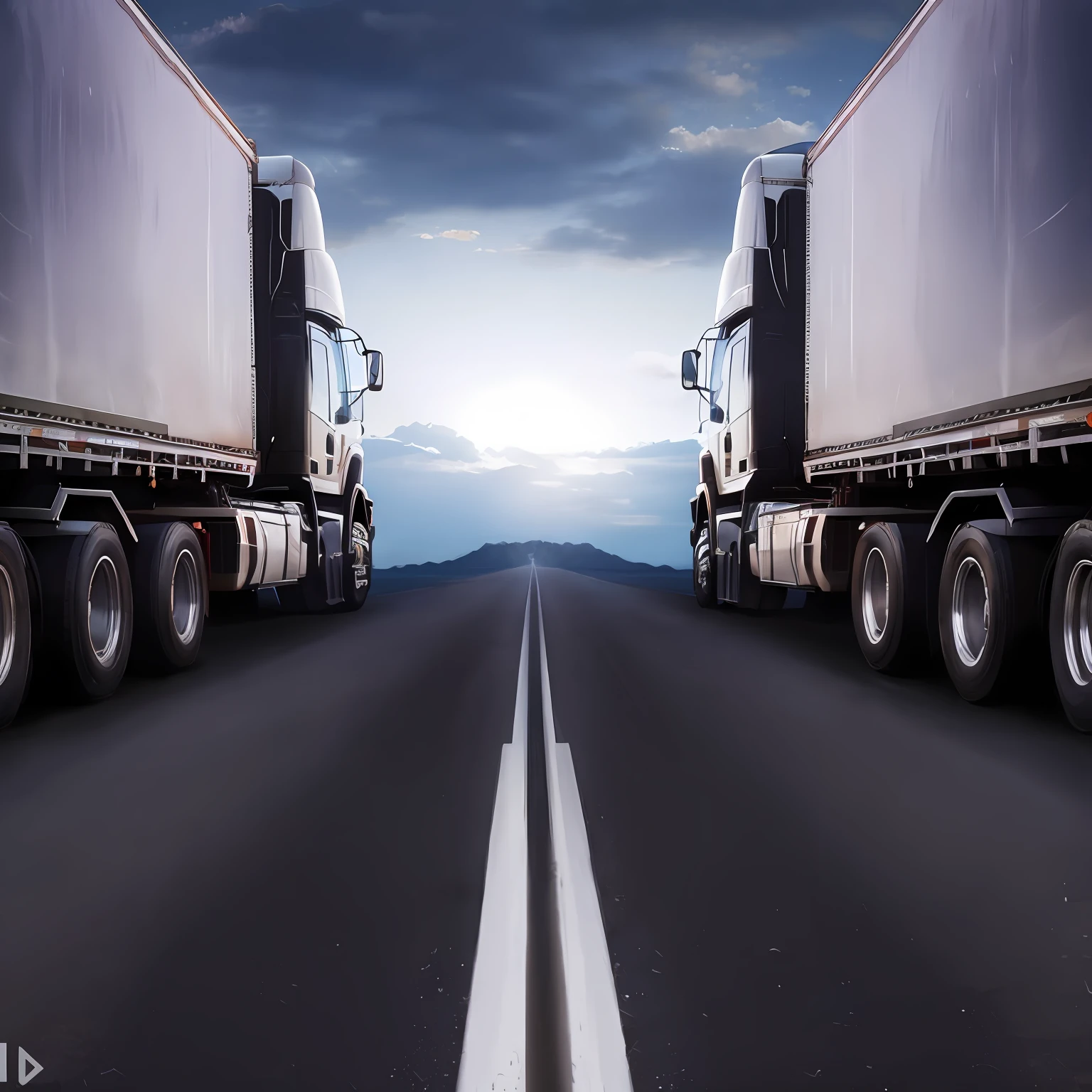 trucks on the track