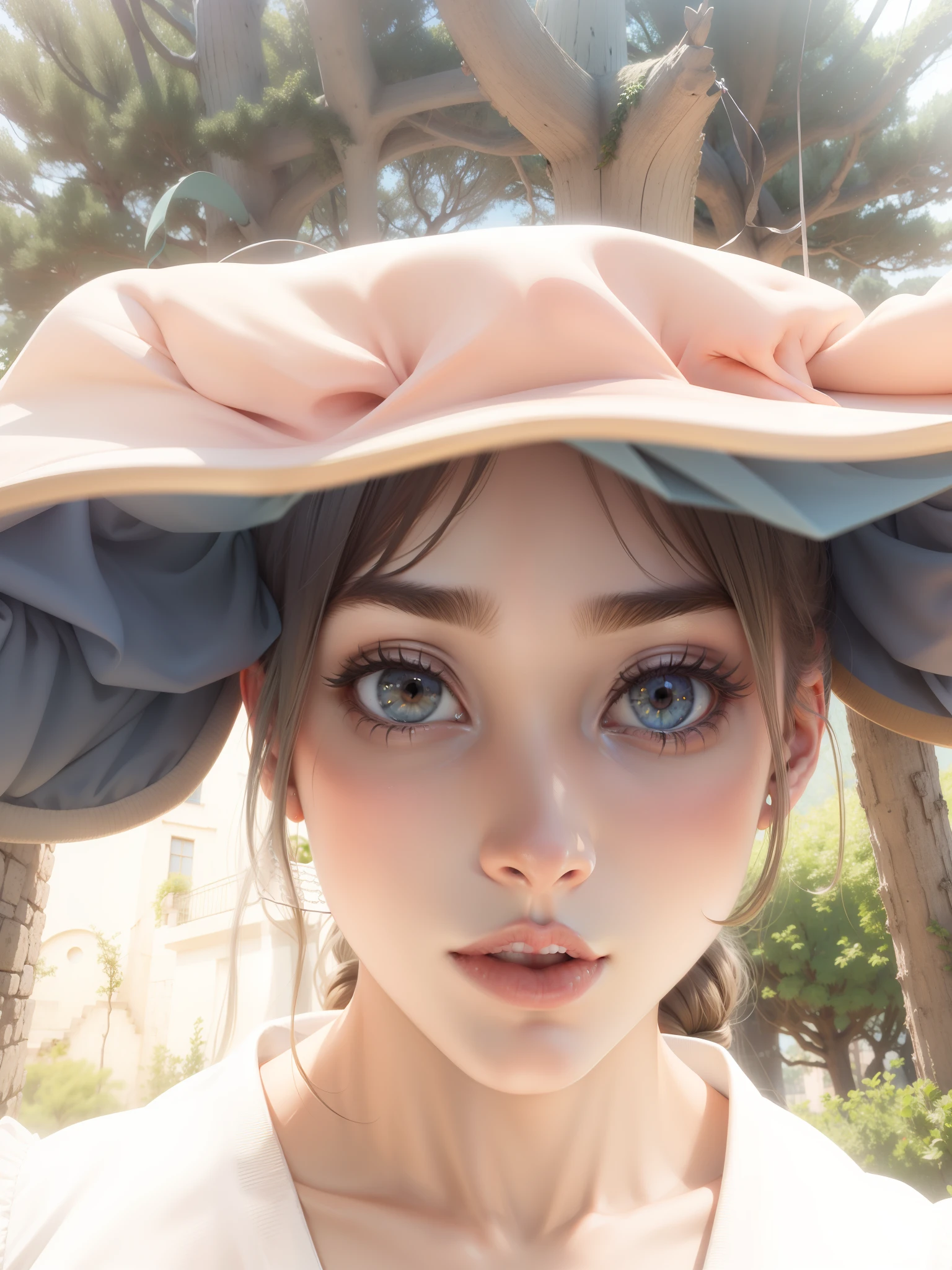 Cogumelos,Fairytale,teens girl,quadratic element,ultra - detailed