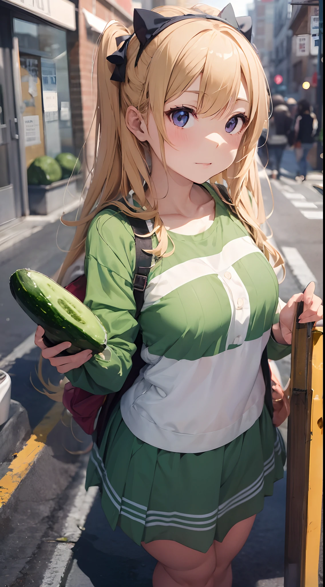 Costume is cucumber、