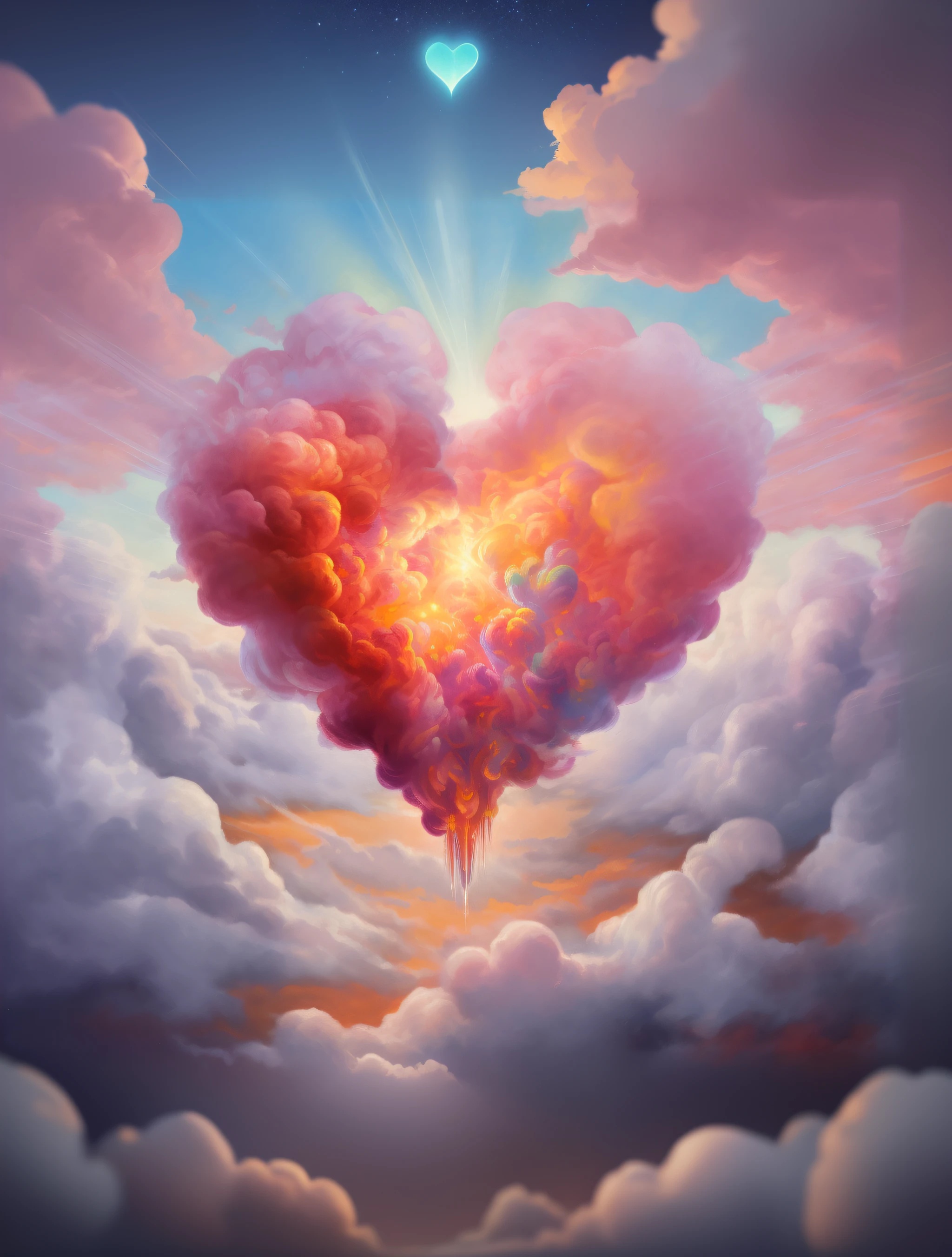 a large cloud shaped like a heart in the sky, beautiful cloud, love is begin of all, hd wallpaper, gorgeous romantic sunset, flaming heart, beautiful wallpaper, amazing wallpaper, concept art of love, glowing clouds, rhads!!!, unbelievably beautiful, high quality desktop wallpaper, incredibly beautiful, beautiful image ever created, gorgeous clouds, wallpaper hd, breathtaking clouds