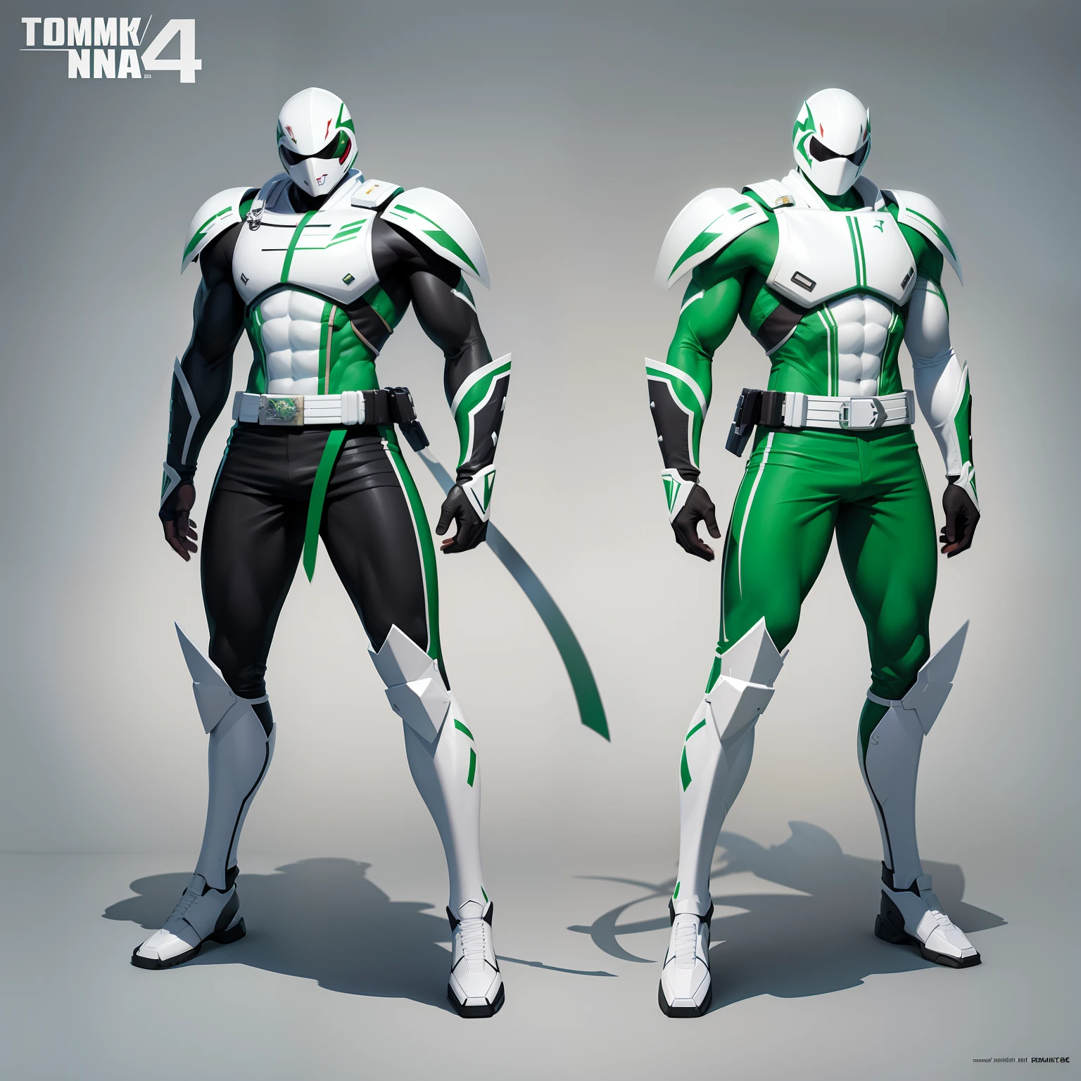 Tommy Oliver White Ninja Ranger, concept art, 4k