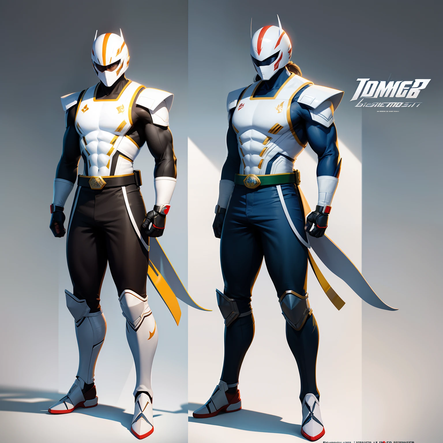 Tommy Oliver White Ninja Ranger, concept art, 4k