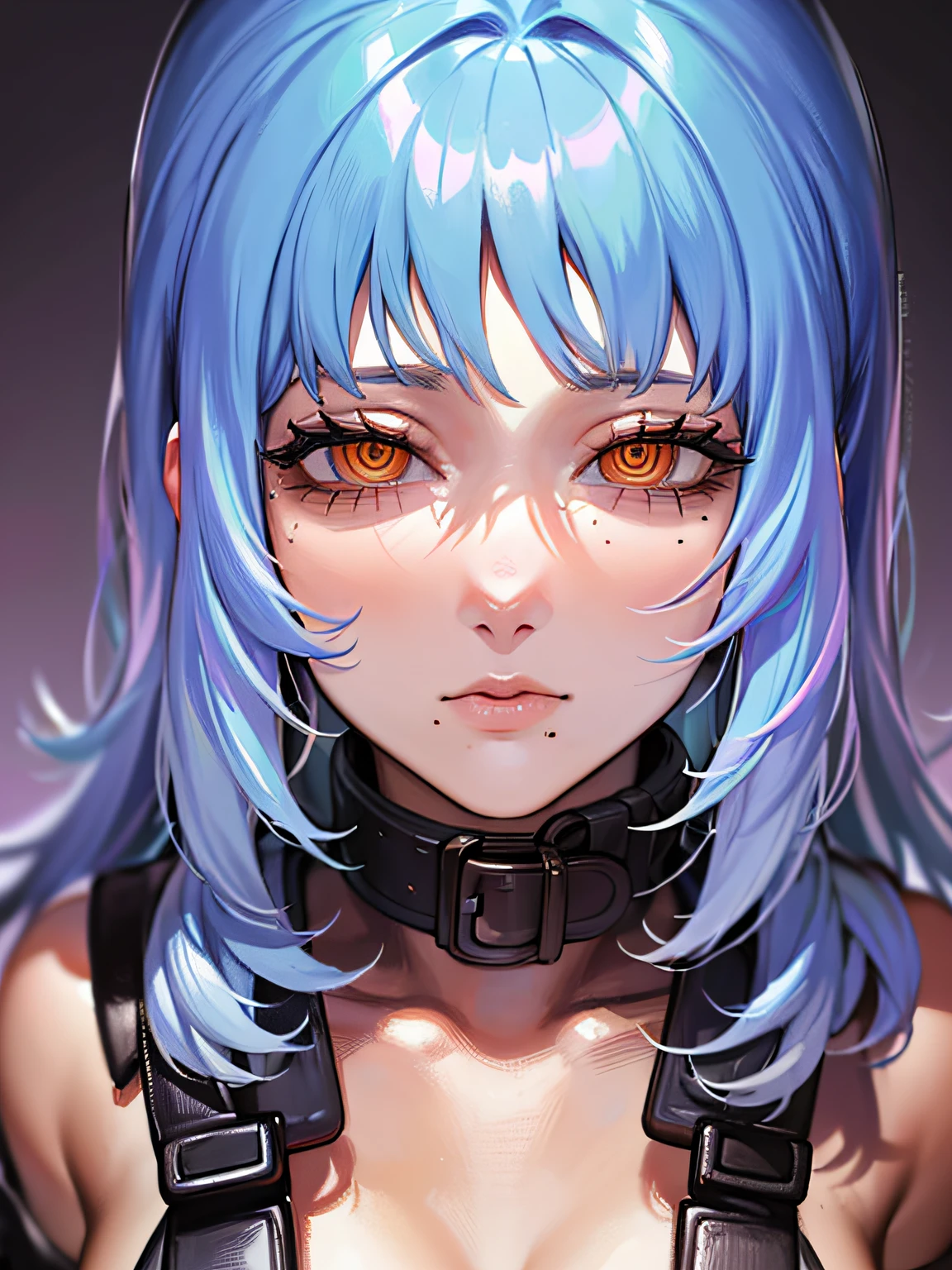 (obra de arte, super detalhado) ,alta resolução, alta qualidade, 1girl, fami (chainsaw_man), olhos amarelos espirais, rosto super detalhado, cores vivas