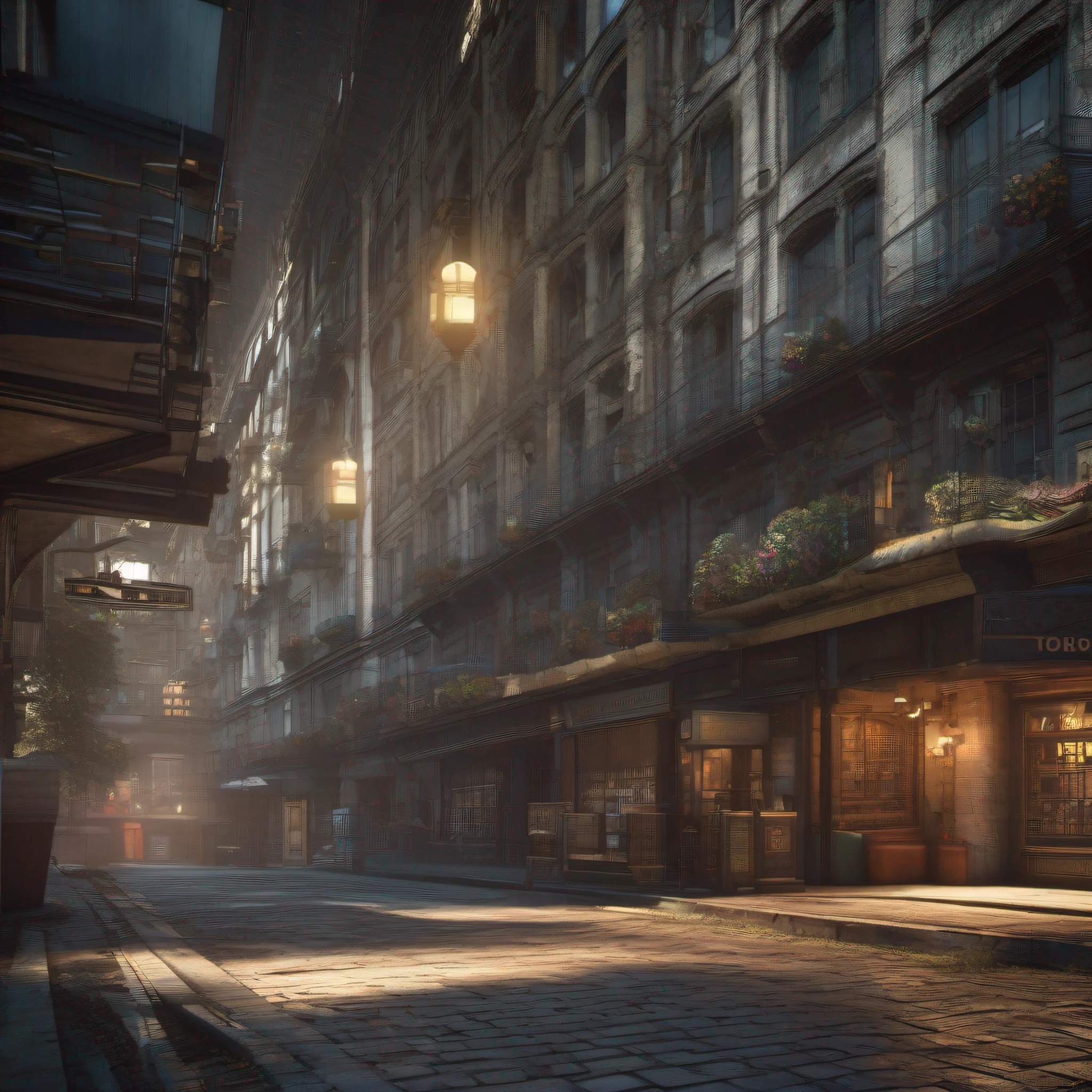 "Abandoned City: London" empty street ((Best Quality)), ((Masterpiece)), (Highly Detailed:1.2), (Octane Rendering), ((Octane Style), 3D, beautiful ((cyberpunk city)) HDR (High Dynamic Range), Ray Tracing, NVIDIA RTX, Super- Resolution, Unreal 5, Subsurface Scattering, PBR Texture, Post Processing, Anisotropic Filtering, (Depth of Field), Maximum Clarity and Sharpness, Multilayer Textures, Albedo and Specular Maps, Surface Shading, ((Accurate simulation of light- material)), ((Octane Rendering, Two-Tone Lighting, Low ISO, White Balance, Golden Rule, Large Aperture, 8K RAW, Efficient Sub-Pixel, Sub-Pixel Convolution, Luminescent Particle, Light Scattering light, Tyndall effect))