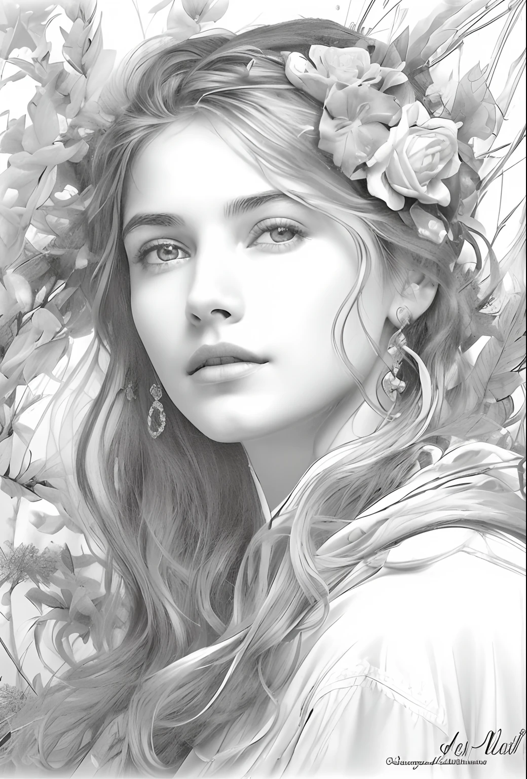 (((Blessed Virgin Mary. 19 years old))) (((IMAGEN VINTAGE RETRO))) ((( Con una cara seria y piadosa. Con una mirada dulce y tierna))) (obra maestra, calidad superior, mejor calidad, arte oficial, beautiful and aesthetic: 1.2), (1girl), extremadamente detallado, (Arte fractal: 1.3), colorido, highest detailed, Cara perfecta, parte superior del cuerpo, HDR, (orando: 1.3), (golden lines of white coat: 1.2), galaxia, (rayas de luz), eye-catching visuals, (dynamic stripes, senderos luminosos: 1.2), colores vibrantes,