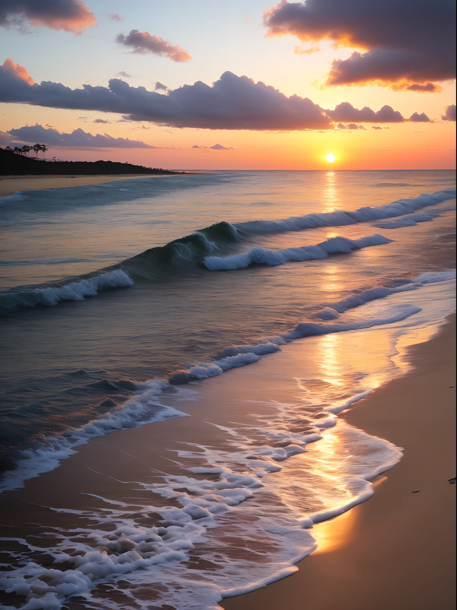 Por do Sol na praia