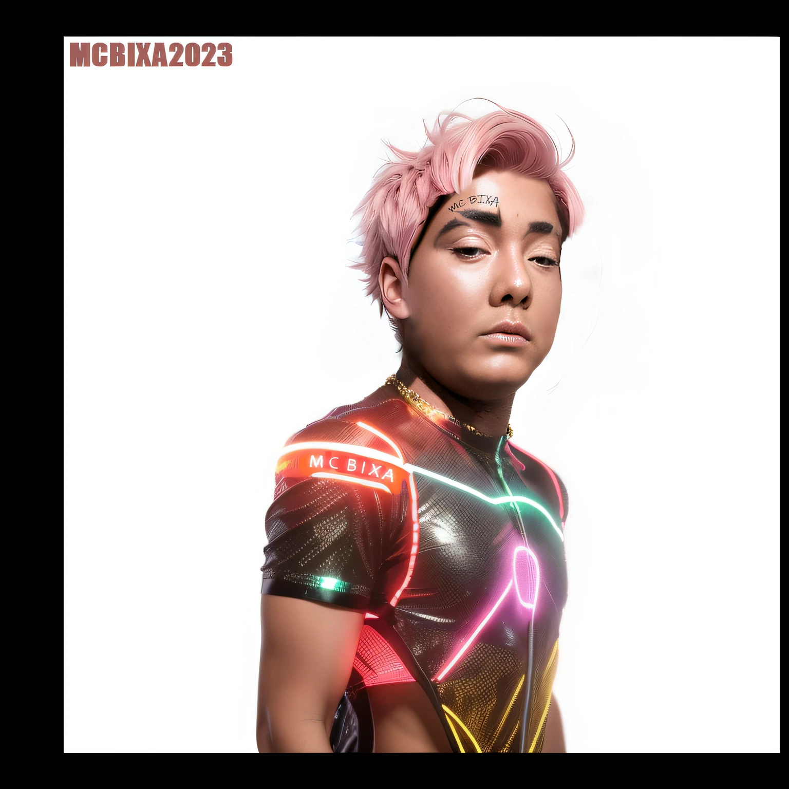 Roupa Neon. Luzes de led. Rua Anoite com luzes coloridas.