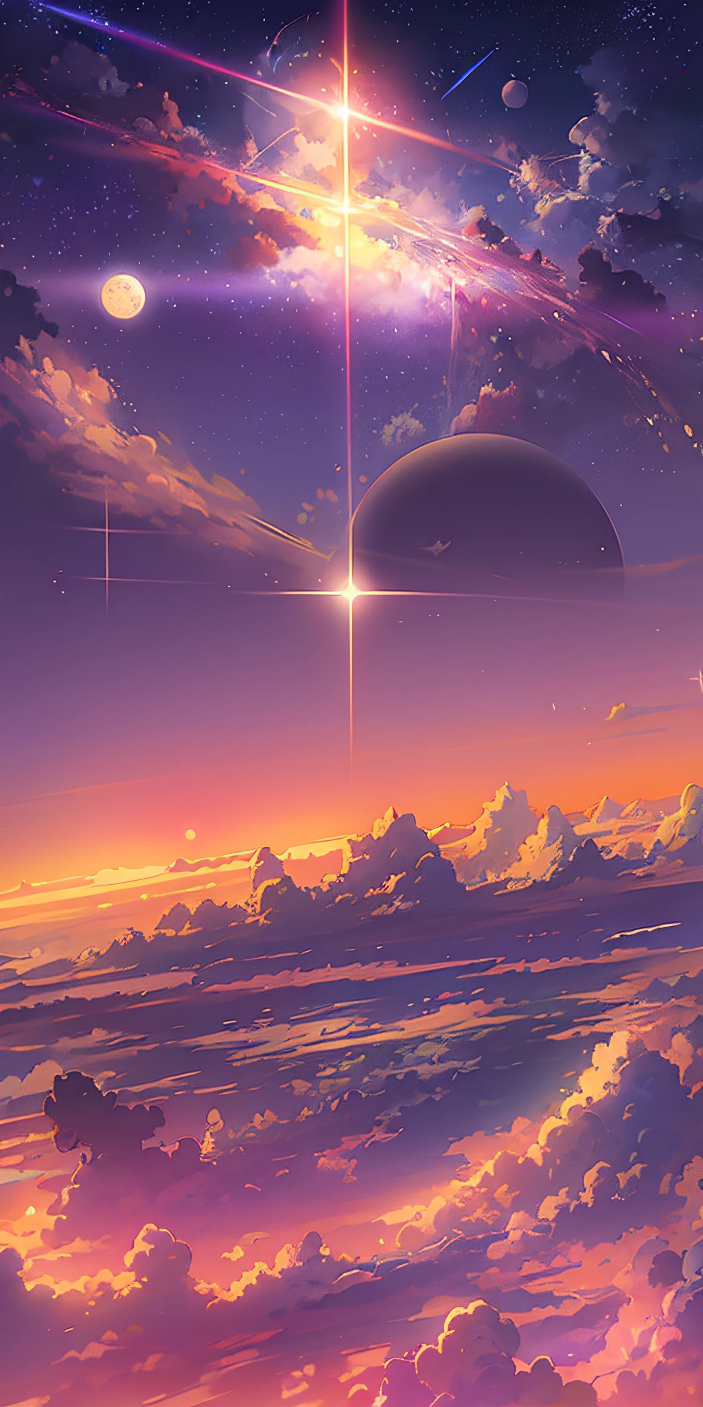 anime anime wallpapers with a view of the sky and stars, cosmic skies. by makoto shinkai, anime art wallpaper 4 k, anime art wallpaper 4k, anime art wallpaper 8 k, anime sky, amazing wallpaper, anime wallpaper 4 k, anime wallpaper 4k, 4k anime wallpaper, makoto shinkai cyril rolando, anime background art