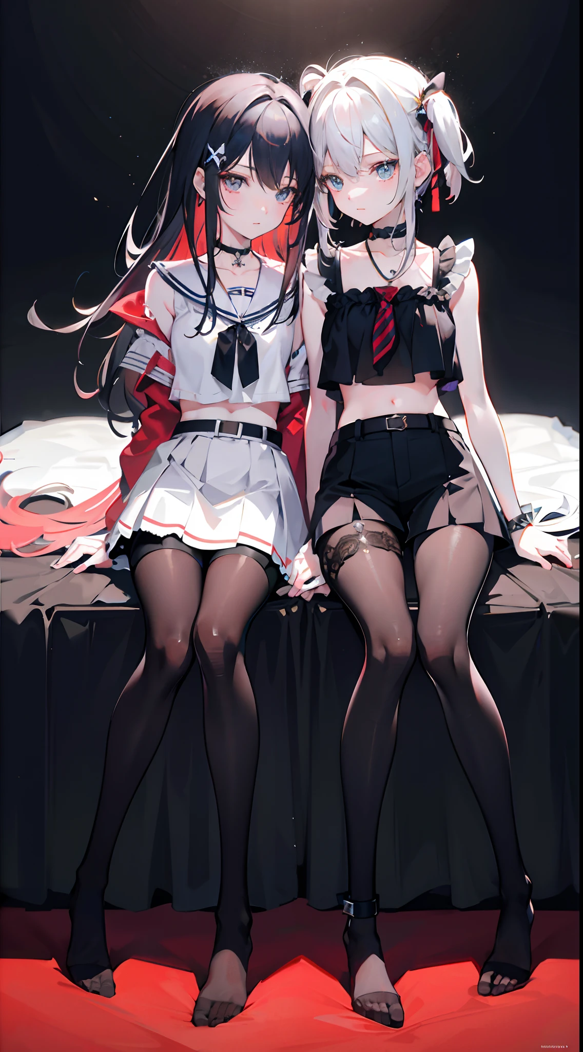 The two fight, their clothes are torn, and the black stockings are all holes