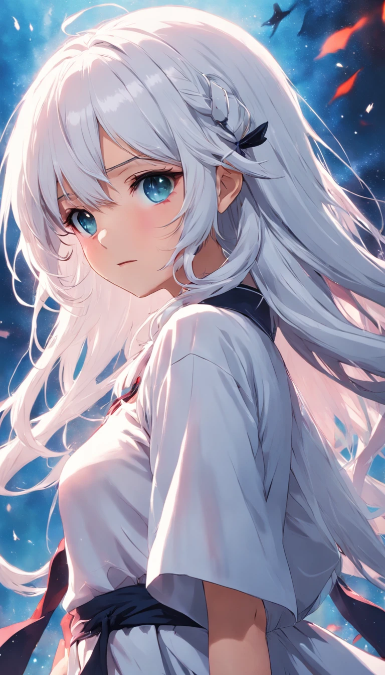 White-haired girl