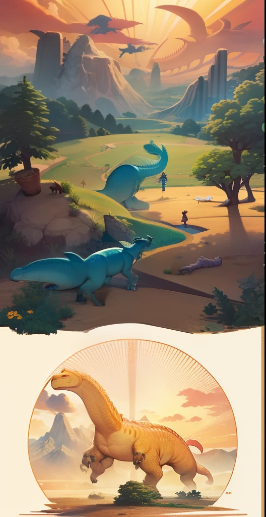 illustration,Cartoon drawing,Flat style illustration,Children's drawing,adolable,intriguing,Cute dragon,dinosaurs,A plant,The tree,big trees,Small tree,Age of Dinosaurs,Prehistoric giant tree,Prehistoric behemoths,Rich composition,A variety of dinosaurs,Ecological diversity,Rich environment,over distances,group portraits,Natural grassland,volcanoes,sunraise,Landscape coloring page with flora and fauna, Radiant,epic,Magnificent,Chao yang, coloring book page, colouring - in sheet, Coloring book outline, coloring page, full page illustration, line art colouring page, full page illustration, coloring page, coloring page, Detailed 2D illustration, clean coloring book page, coloring page, “a dinosaur market, detailed digital illustration, Official illustration, cartoon style, 3D, 8k, HDR, high definition, cinematic grain,SENSE OF CINEMA,Paramount,dreamworks,Disney,by Pixar,Animated Movies