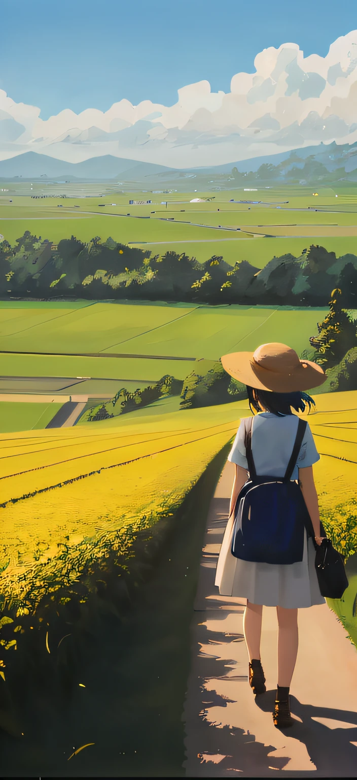 Yellow flower field