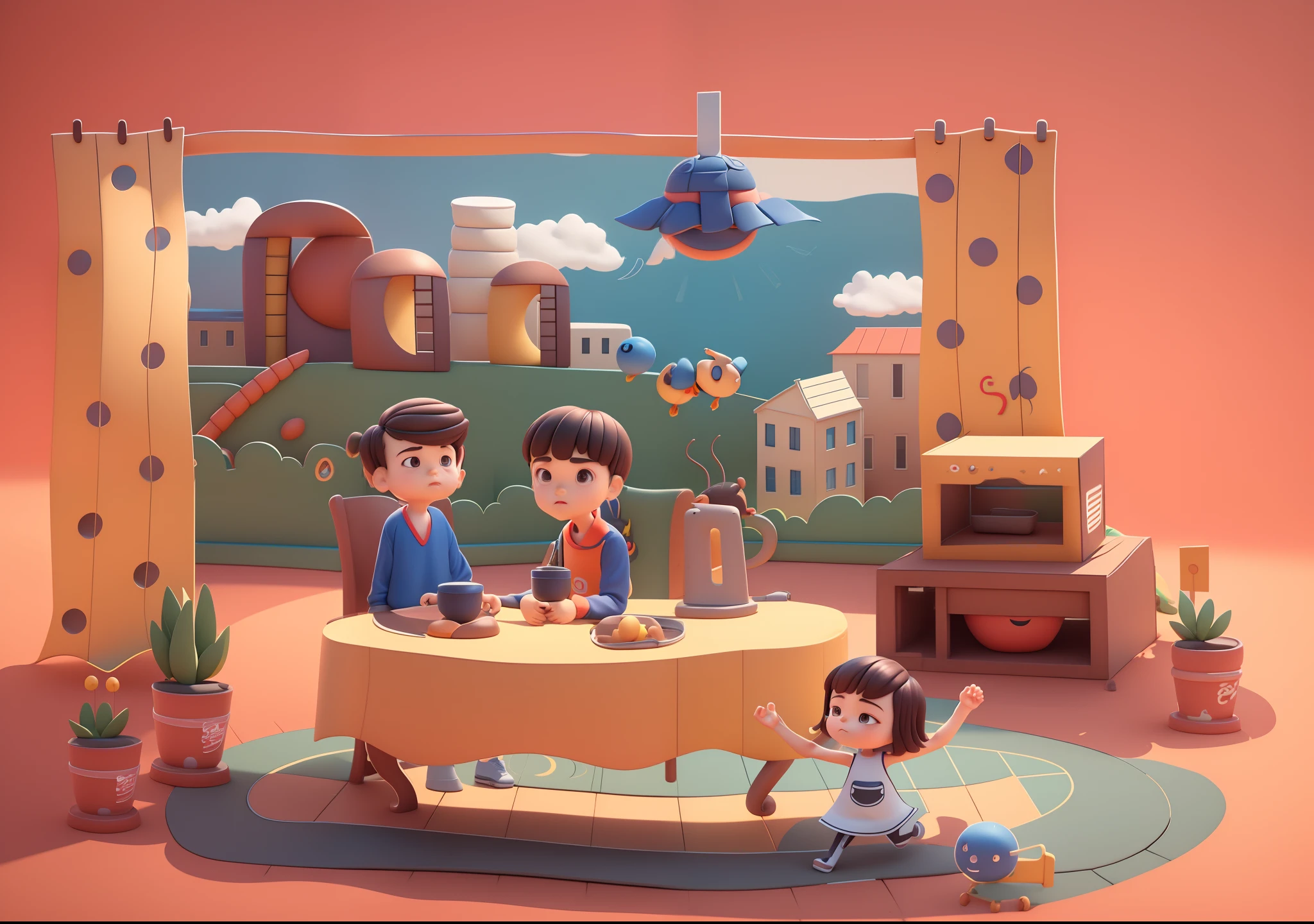 (Pixar 1.23 style) 1 boy ((upper body front, bust shot)), solo, cute ???, brunette, pretty tracksuit, boy, korean child, playground, ((masterpiece, highest quality)), (composite lighting)