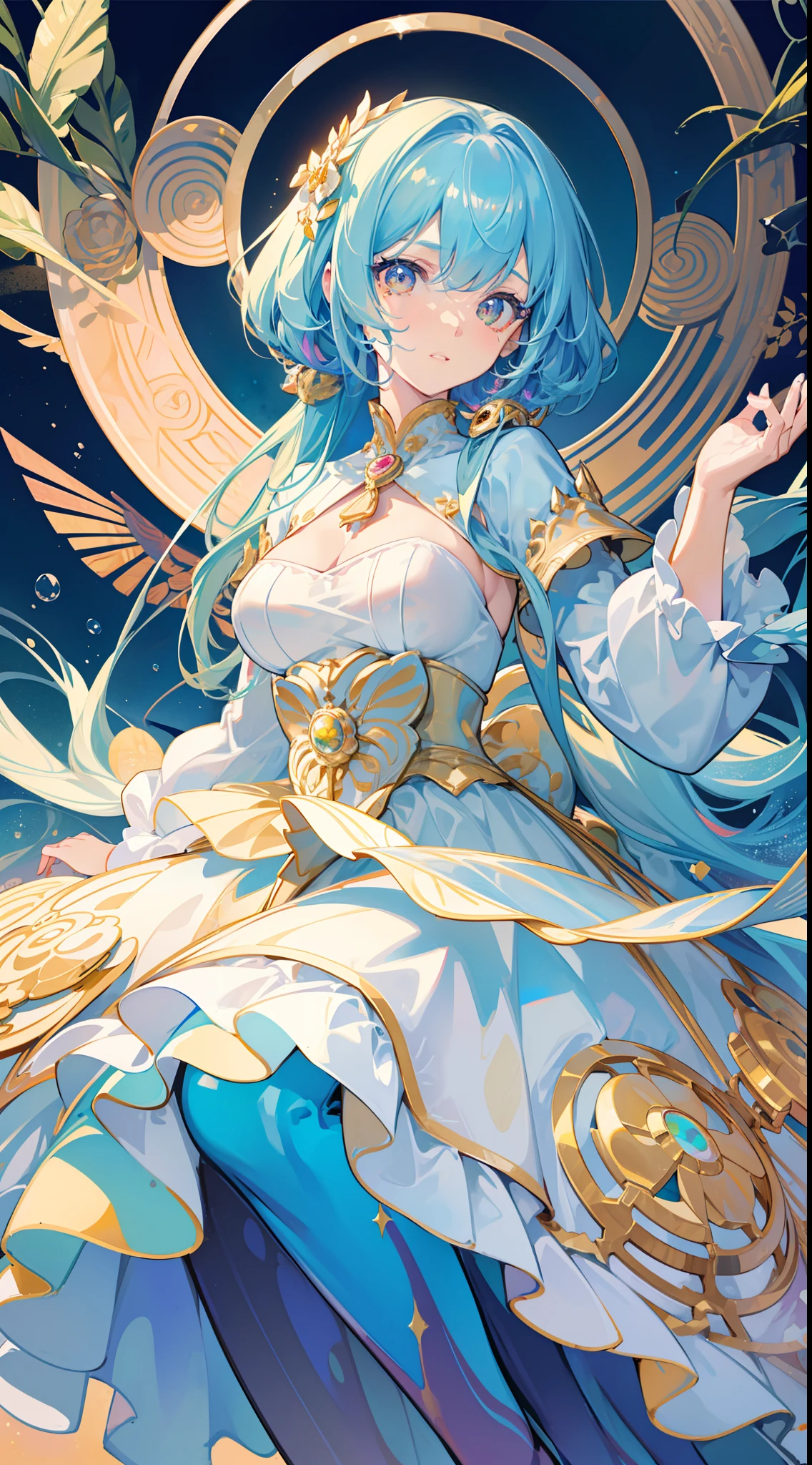 Alphonse Mucha's zodiac signs、ultra gigantic tits、The areol、teats、Hyper-obese body、Beautuful Women、profile