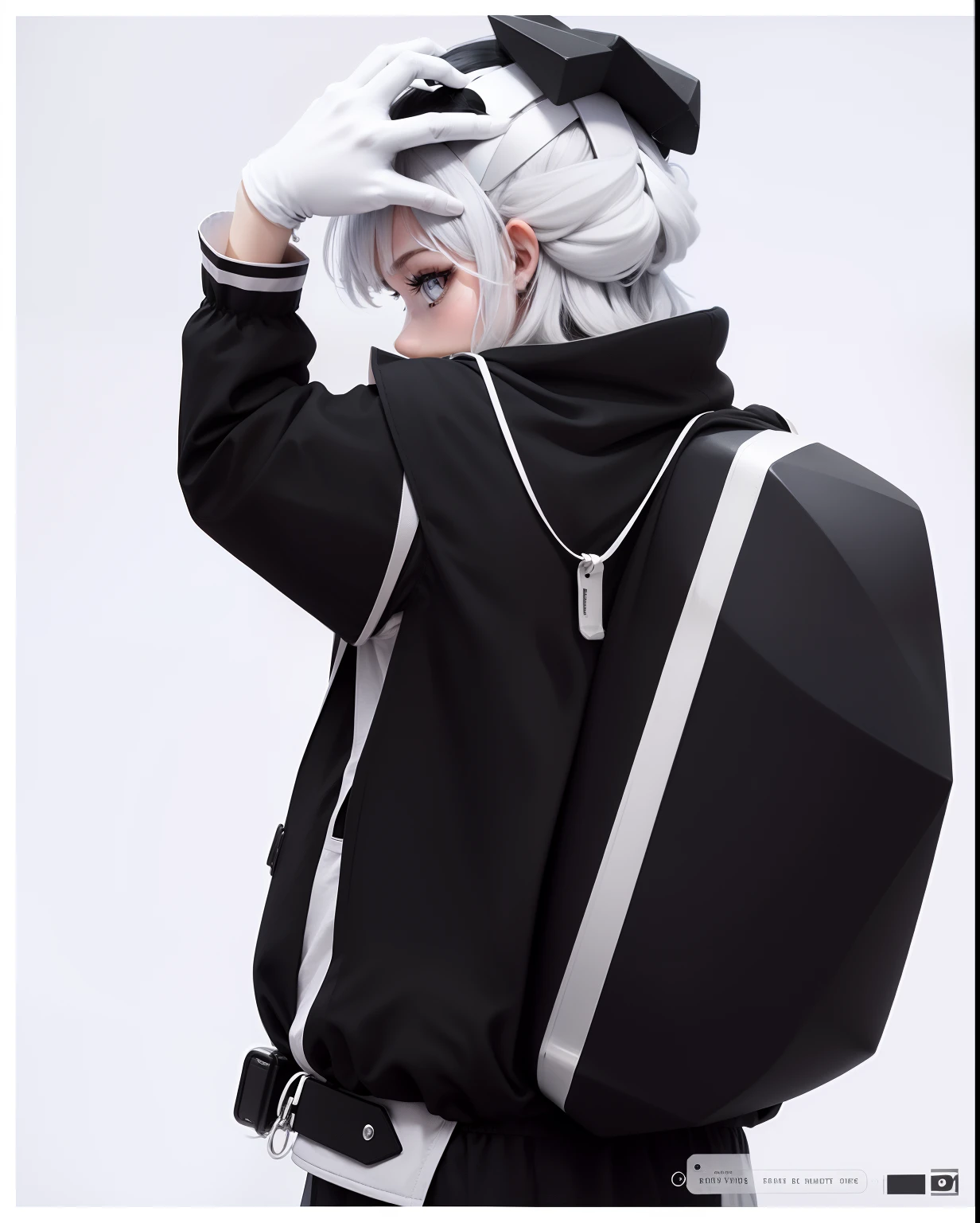 Black-white-gray elements,Shaped like a mountain range