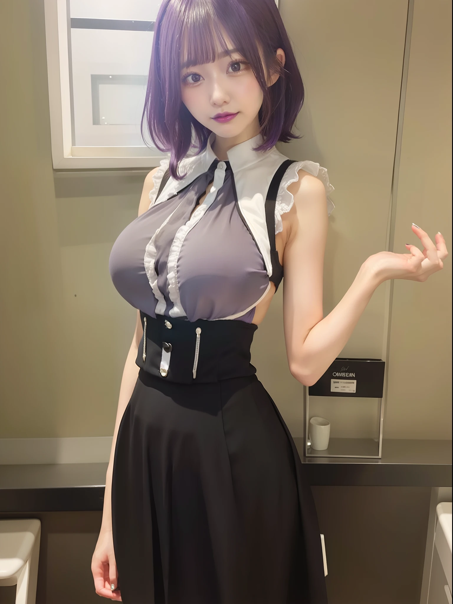 ((Office Lady、Black Recruit Suit、white shirt、Black tight skirt、Black stockings、high-heels))、(Sitting in a chair、Sitting on legs bending the knees、Zoom camera in the crotch、Angle from below)、(Unbuttoned shirt:1.1)、looking to side、Very angry、blush、Looks distressed、Reluctant、glareing、(sexual excitement:1.5)、8K、Raw photo、masterpiece、absurderes、top-quality、Best Illustration、hight resolution:1.1、The ultra-detailliert、portlate、hyper realisitic:1.4、foco nítido:1.4、realisitic、Photorealsitic:1.3、Cinema Lights、Film grain、masutepiece、a closeup、full body Esbian、depth of fields、eyes focus、looking at viewert、Beautiful detailed eyes、年轻、85mmレンズ、F/1.4、professionally lit、portlate、Photon mapping、Radio City、physically-based renderingt、Transparency、Glossy skin、Soft light、Lifelike face、Realistic body、real looking skin、pale skin、huge-breasted:1.2、well-styled、japanes、heart-shaped lip、eye shadow、Pink blush、makeups、camel's toe、long legged、pureerosface_v1:0.8、Floating hair、Unkempt hair、NovaFrogStyle、egyosar:1、Puffy eyes、Purple Eye、with round face、bangss、bokeh dof:1.2、dynamicposes、(Hairstyles tailored to Japan trends in 2023、cute little:1.5、a blond、Bun head、bangss、Mouth closed、A sly smile:0.2、cleavage of the breast、Relaxing Pose)