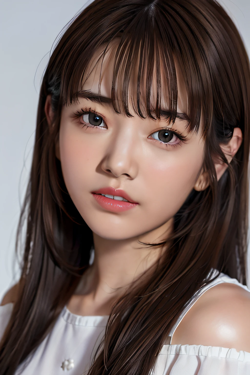 best quality, photorealistic, 8k, high res, 1girl, woman, (skindentation), (professional lighting), (portrait:0.6), (closed button office shirt:2), gorgeous, ((black hair)), (medium hair:1.4), (1girl eyes looking at viewer:1.5), ((looking at viewer:1.6)), (looking at the camera), photorealistic, (bokeh), (portait:0.6), (dynamic pose:1.2), masterpiece, intricate, realistic, sharp focus, award-winning photograph, sfw, (smile:1),