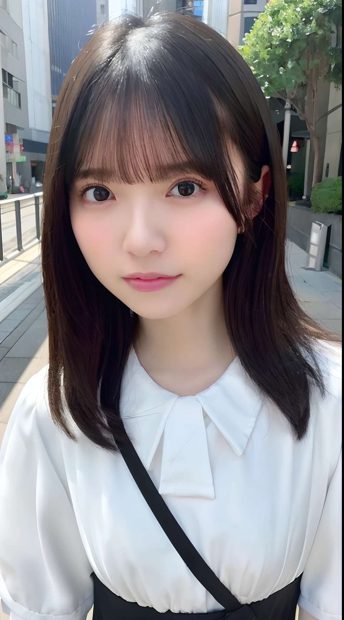 mix4, (8K, Raw photography, Top image quality, masterpiece: 1.45), (realisitic, Photorealsitic: 1.37), one girls, cute little, A city scape, natta, Sateen, Wetty, profetional lighting, photon maping, Radio City, physically-based renderingt, Gradient black hair, white hair, short curly hair, a handsome, girl with, (((Randomly generated plain clothes))), Top Quality Photos, hight resolution, 1080p, (clearface), (Detailed face description), (Detailed hand description), (masterpiece), (Exquisite CG)、extreme light and shadows、dishevled hair、master work、abundant detail、(Fine facial features)、(top quality photo)、(masuter piece)、(A detailed eye)、Look in front of you、Fine clavicle、((Slender big))、((Office Looksuit)))、((Cute clothes))、((Shinjuku City))、(Shooting from random perspectives)、(((collars)))、耳Nipple Ring、A big smile、Drawing the whole body from the knees、