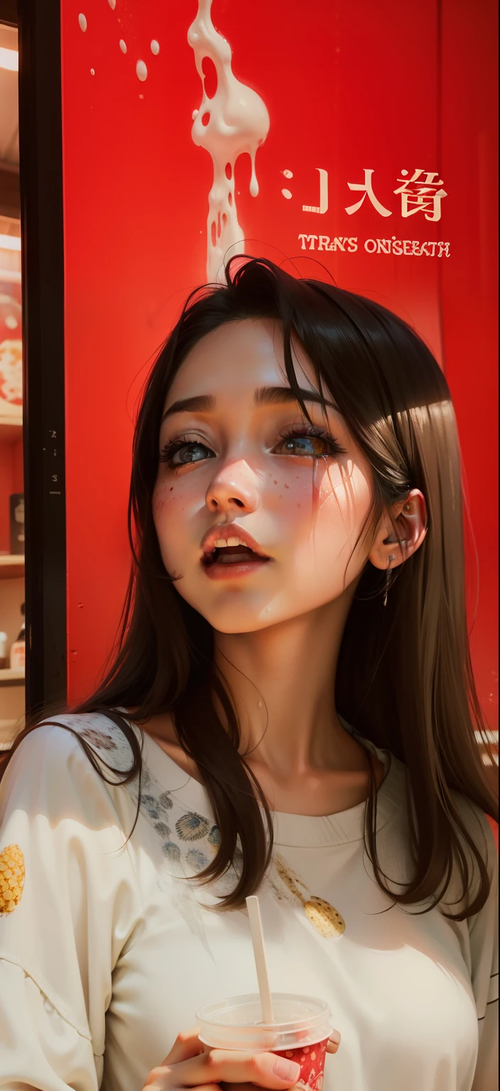 (illustratio),The is very detailed,CG,unified,(sketching),(water painting),((colored splashing)),((ink spatter)),(dyeing)))),((chinese paintings)),((a color)),
1girll,Medium Shot Shot,holding ice cream,White hair
(icecream:1.6),(pineapples:1.3),(water melon:1.3),(dragonfruit:1.2),(apples:1.2),(Bananas:1.2),(tropical fruit:1.3),(icey:1.2),
(water bloom:1.6)