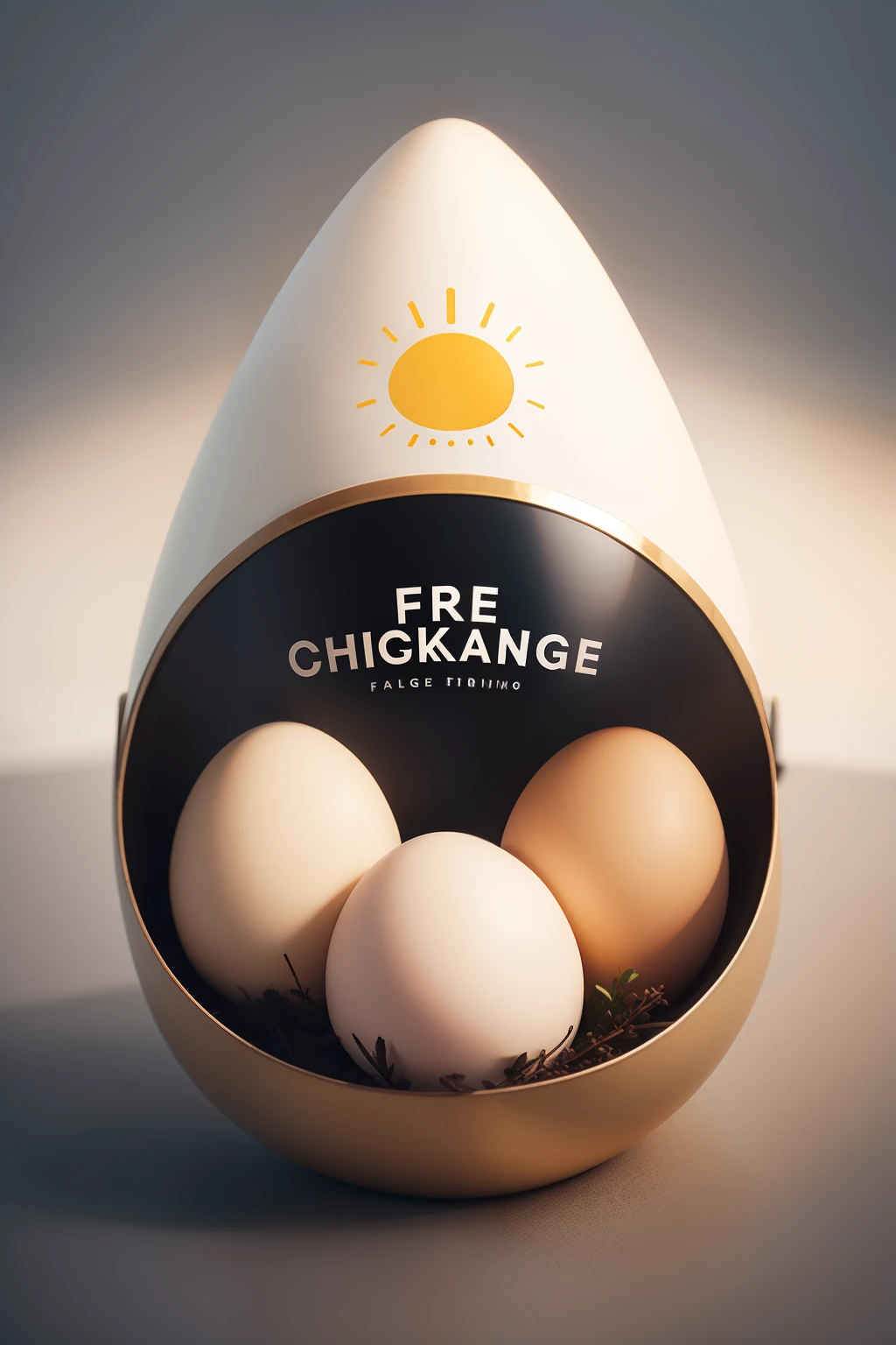 minimalist logo for free-range egg chicken farm