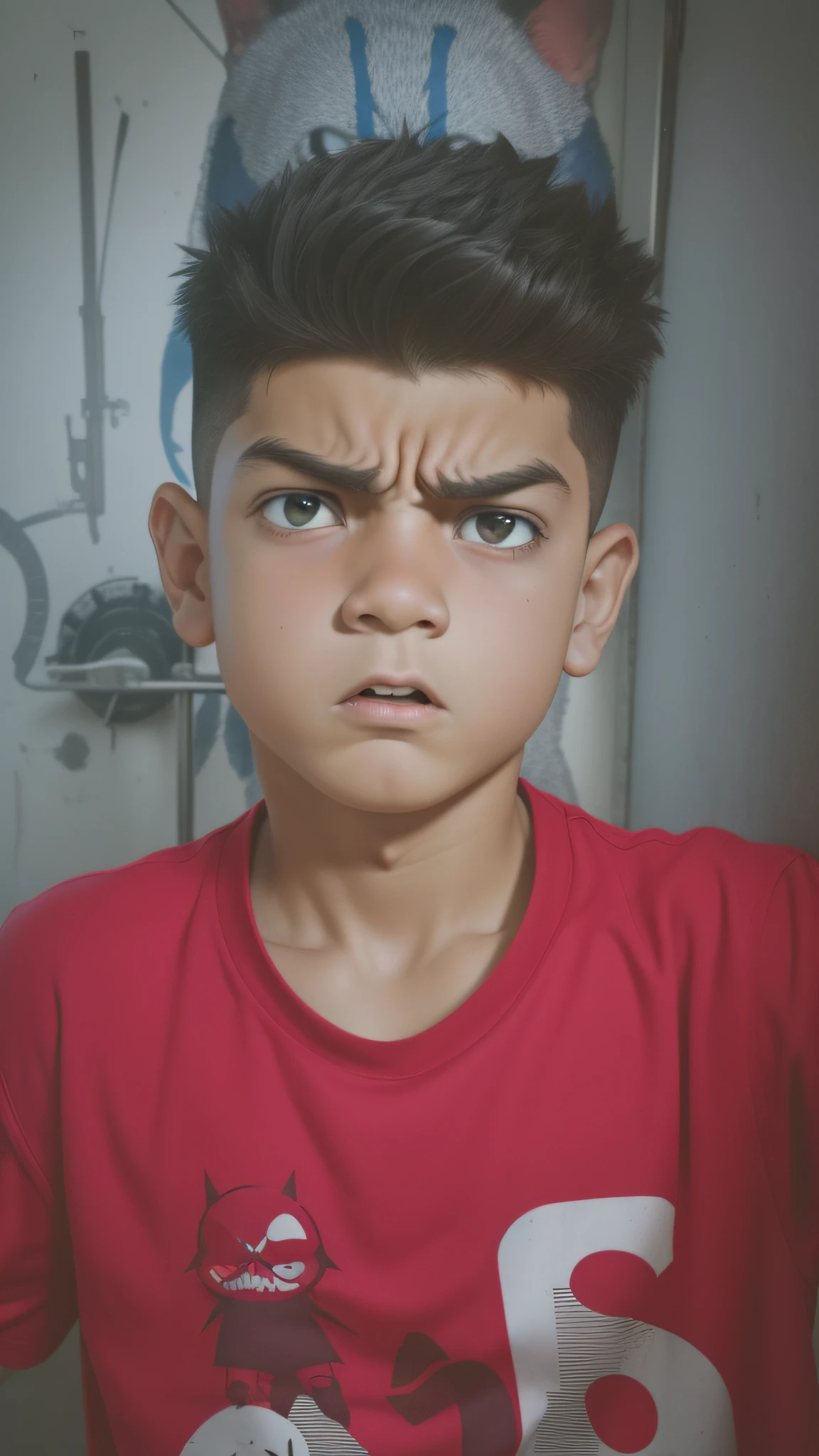 alterar plano de fundo , Cuypunk, ultra realista. angry expression