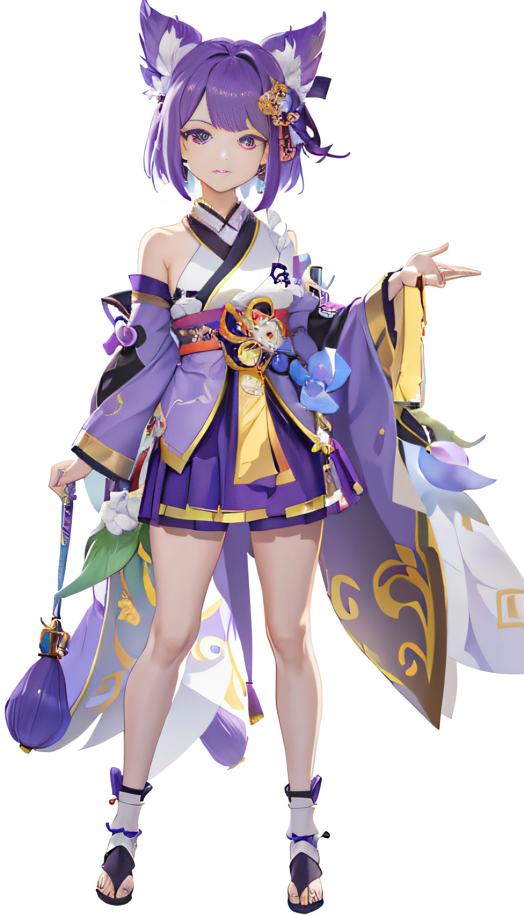 Arafard image of a woman dressed in purple, Keqing from Genshin Impact, zhongli from genshin impact, Ayaka Genshin impact, ayaka game genshin impact, Genshin impact's character, Genshin, Kushatt Krenz Key Art Women, full-body xianxia, G Liulian art style, lunar themed attire