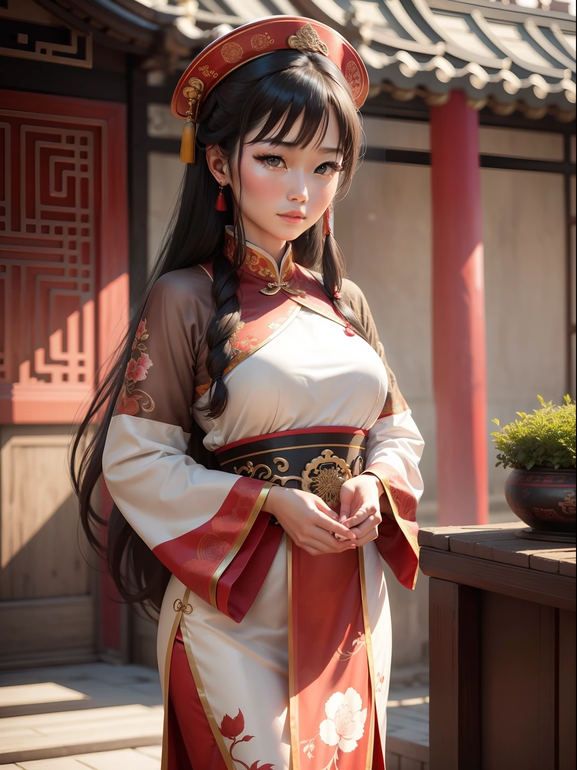 dream,Lin Daiyu,The most beautiful girl in ancient China,4K,Best quality, Masterpiece,Highly detailed face, highly detailed back ground,Photography, hdr,A high resolution,Realistic,Photorealistic,hugefilesize,Detailed,Small head,Small face,Slender and long legs, Kodak Portra 400,Fujifilm XT3,nikon RAW photo,