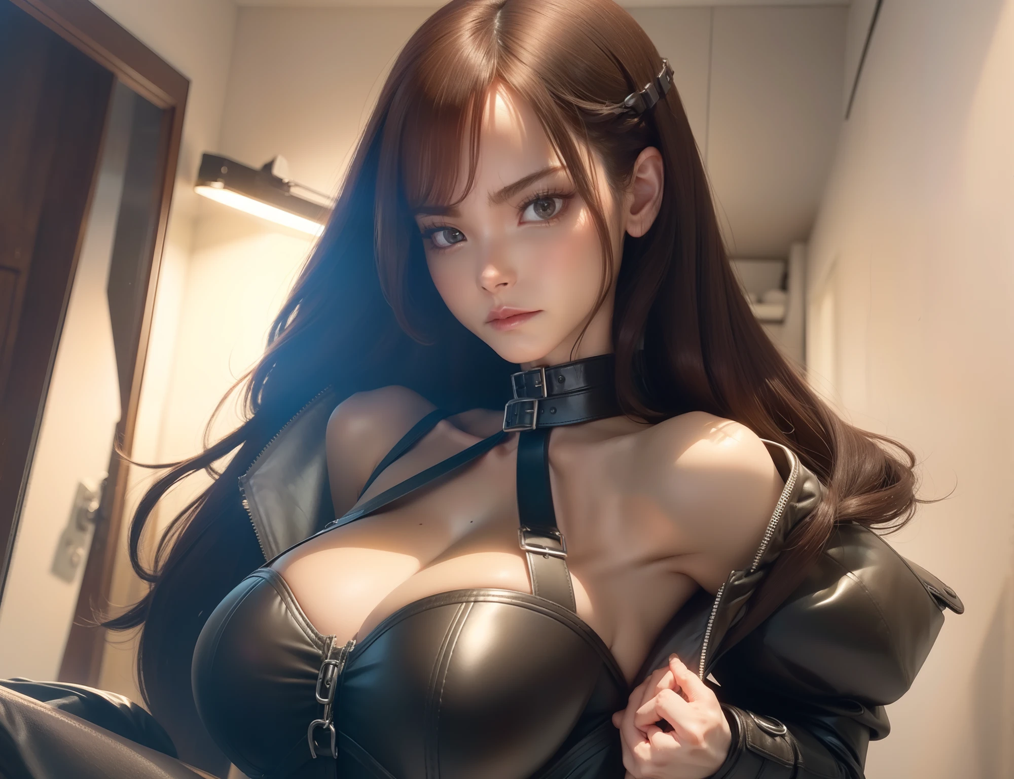 Angry Face, BDSM,slave,Rubber,Black Corset,Bondage,Collar,NSFW,((Best Quality, 8k, Masterpiece:1.3))), Crisp Focus: 1.2、(Layer Cut, Big:1.2),Beautiful Woman with Perfect Figure: 1.4、Slender Abs:1.2、Wet Body:1.5、Highly Detailed Face and Skin Texture、Detailed Eyes、Double Eyelids,Long Hair