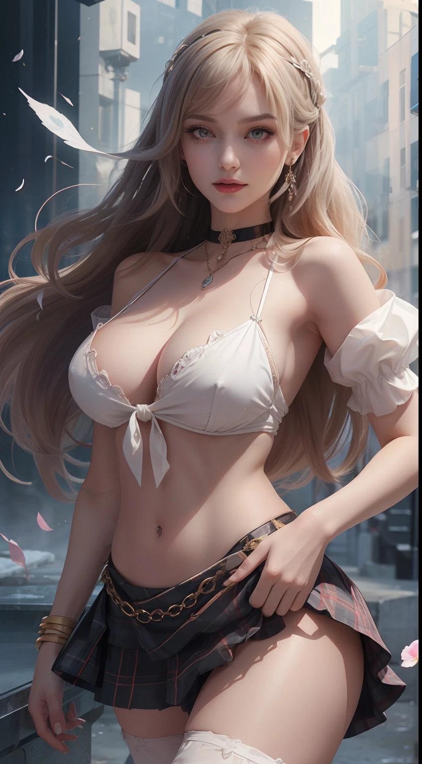 tmasterpiece,Need,full bodyesbian,1girl,By bangs,Black choker,black necktie,blond hairbl,blue skirts,Blushlush,bangle,beauty breast,choker,Waist clothes,鎖骨,collared shir,Cowboy photos,Formal shirts,ear piercings,Eyebrows visible through hair,Gradient hair,grinning smile,gyaru,jewely,kogal,long whitr hair,looking at viewert,Loose tie,tiese,nipple piercing,tartan,plaid skirts,pleatedskirt,red eyes,gyuru,校服,The shirt,a skirt,ssmile,solo,white shirt,street corner,Skysky,SakuraNS,petals,illustration,(Magazines:1.3),(Cover style:1.3),Fashionab,woman,with dynamism,attire,posing on a,frontage,Colorful,dyna,Background with,element in,self-assured,Expressing the,halter,statement,attachment,A majestic,coil,Runt,Touching pubic area,Scenes,text,Cover of a,boldness,attention-grabbing,titles,Fashionab,typeface,Catchy,titles,more big,smart,modern day,Fashionab,focus-on、Fashionab、tmasterpiece,Highest image quality,A beautiful bust of a noble maiden,Delicate silver hairstyle,Clear golden eyes,Embellished with a dazzling array of intricate craft jewelry,Ultra-detailed details,upscaled。At the Pisif Art Station,show legs,Long legs,huge tit,Exposed milk,blacksilk,big breasts exposed cleavage,fullnude,blacksilk,blacksilk,show legs,Long legs,huge tit,Exposed milk,blacksilk,big breasts exposed cleavage,fullnude