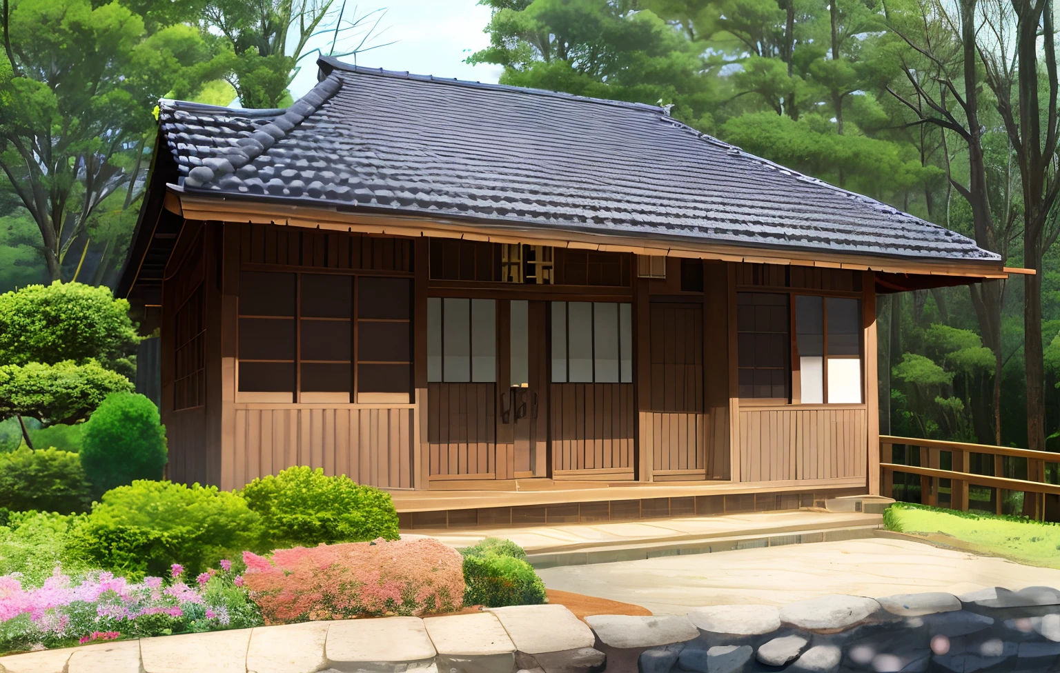 House in the forest、Old house、woodenhor