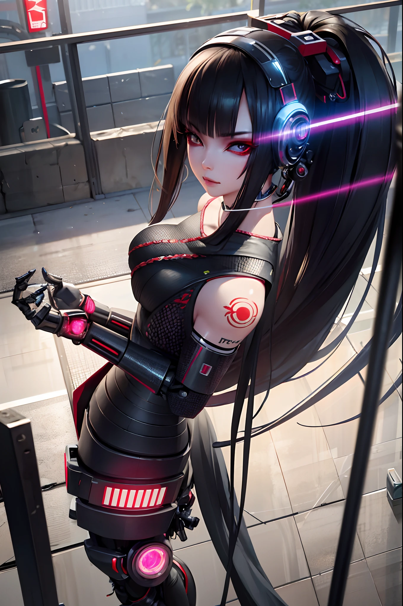 Hyper-realistic，Top image quality，kabuki，female robot，Mechanical prosthesis，metalictexture，Like a mask，Japanese style clothing，cyber punk perssonage，Exquisite rendering，HighestQuali，Epic CG，unreal-engine