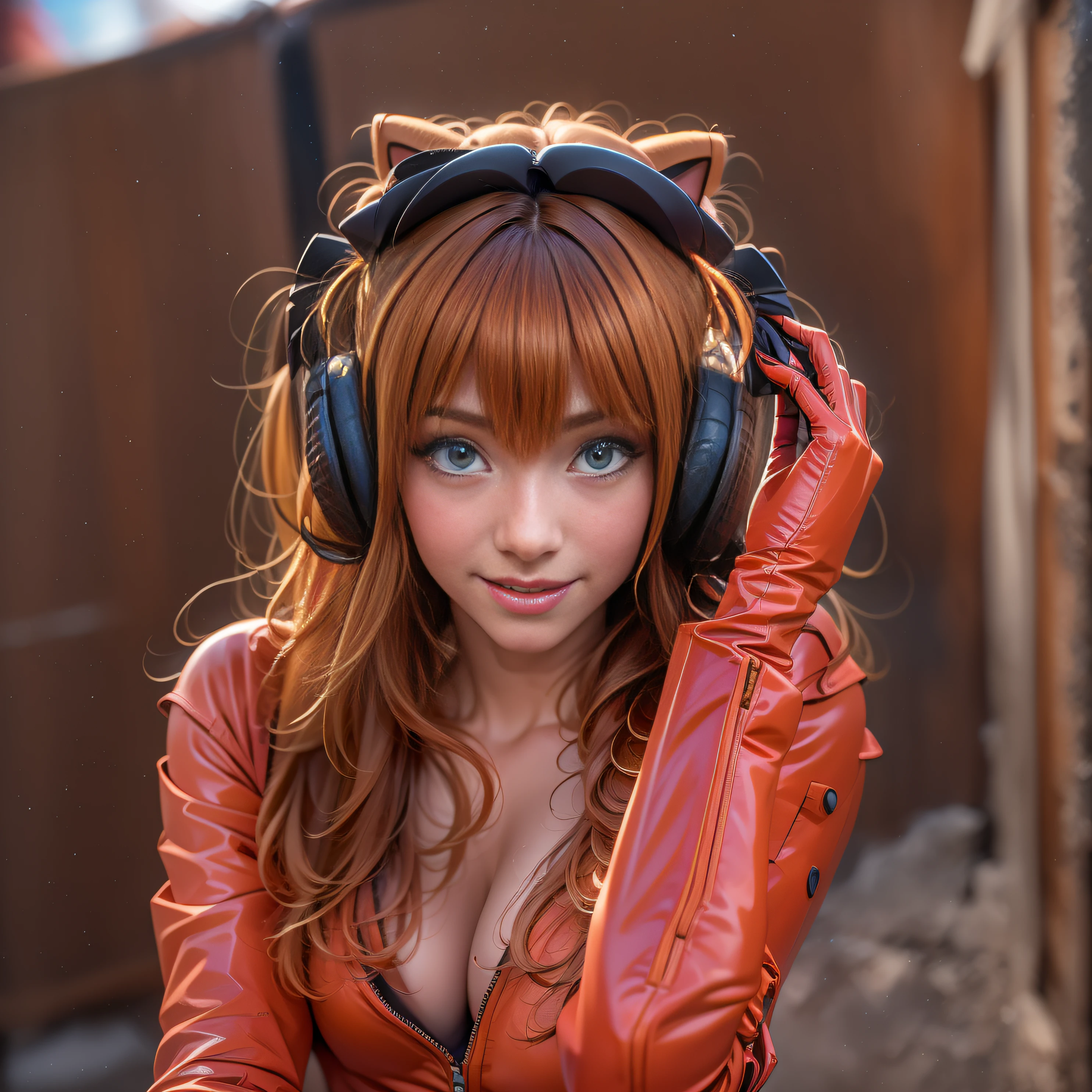 ((Asuka Langley Shikinami)), ((ojos cian)), (Foto RAW, La mejor caliDaD, Obra maestra:1.2), (realista, fotorrealista:1.4),(Obra maestra:1.4),(La mejor caliDaD:1.4),1girl, solamente, :D, ((View of that back)), ((culo hermoso)), ((culo perfecto)), vista del culo, Animal ear headphones, Orejas De animales, brazos ARRIBA, flequillo, sonrojarse, bodysuit, senos, Pose De conejito, Escritura De ropa, Ombligo cubierto, Disparo De vaquero, chaqueta recortaDa, Orejas De animales falsas, Guantes, al aire libre,Morning,nieve, Ingesta De cabello, auriculares, Traje imposible, Ropa imposible, chaqueta, senos granDes, latex, Latex swim, Cabello largo, mangas largas, MiranDo al espectaDor, senos granDes, Guantes multicolores, boca abierta, Traje rosa, ojos rosaDos, ojos rojos, chaqueta roja, Ropa brillante, encogerse De hombros \(ropa\), bloqueos laterales, Piel apretaDa, They are smiling, Brecha entre el muslo, Muslos, colas gemelas, Pelo muy largo, Guantes blancos, cana,Alice \(cabeceo\),(piel brillante),realista,