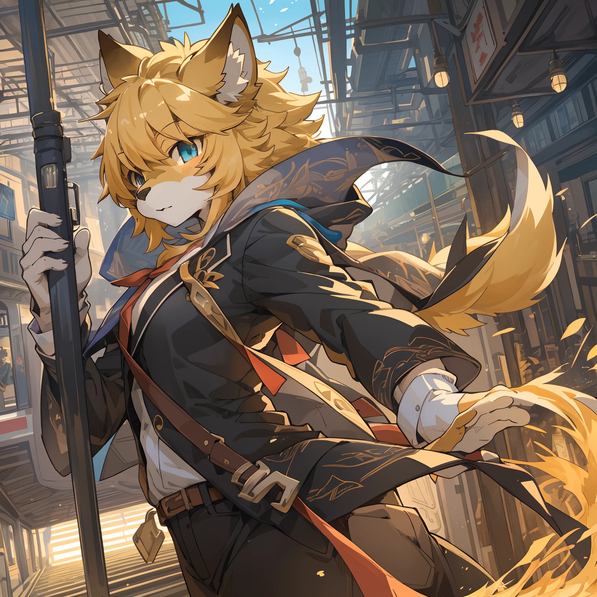 top quality, best quality, High-quality illustrations, masterpiece, super high resolution, detailed background, station, train, salary, suits, hero, moning, 6+boys, 6+girls, absurdres(highly detailed beautiful face and eyes)perfect anatomy, expression, good lighting, cinematic shadow(kemono, furry anthro)assorted poses, dynamic angle,