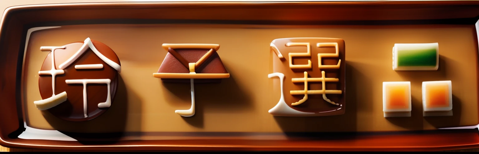 Top down view of a plate of Japanese sweets