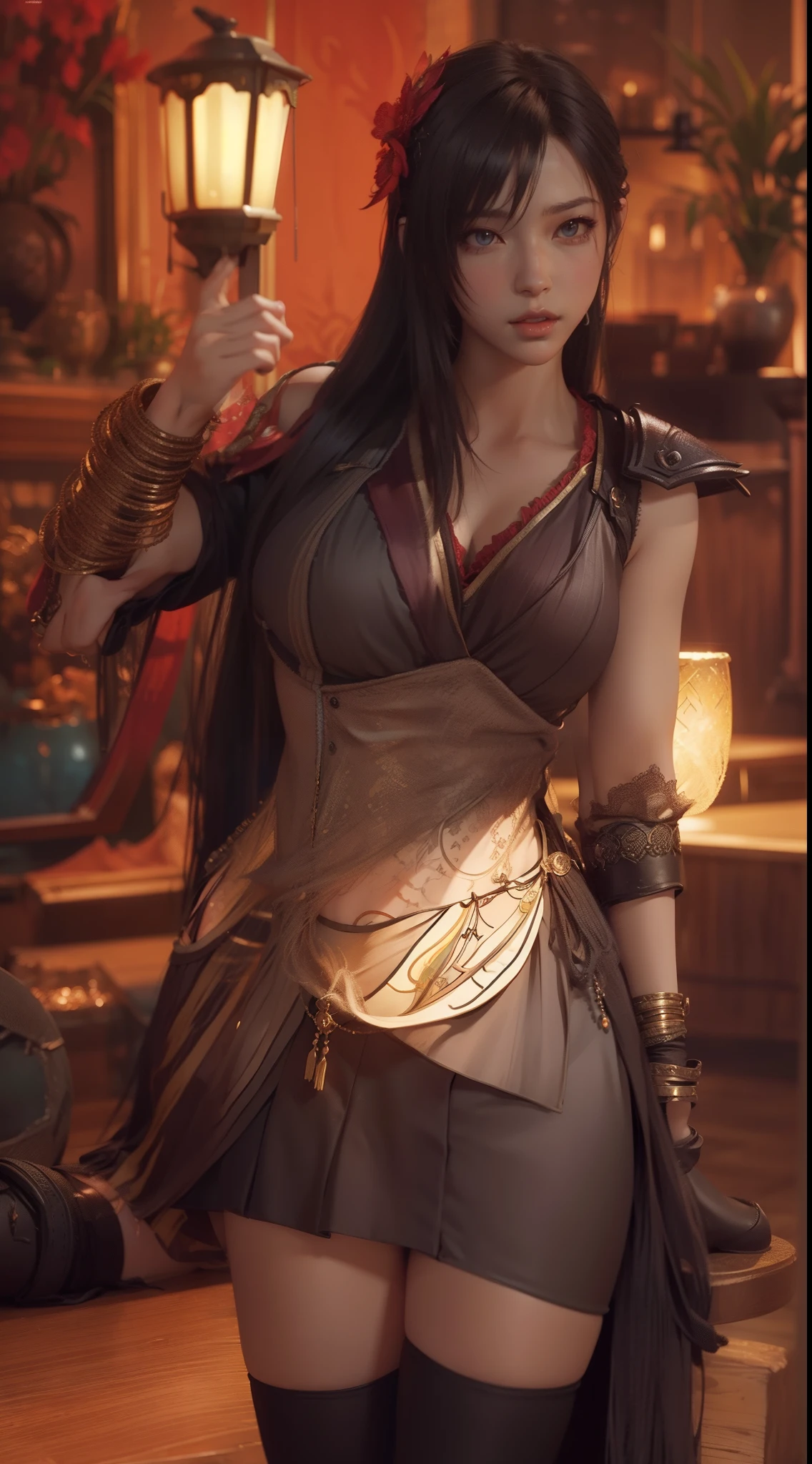 Dressed in costume, Alafi knelt on a blanket, concept-art:Hero, Trend of CGsociety, Fantasy art, Guviz-style artwork, Guviz, Smooth anime CG art, Keqing from Genshin Impact, Ruan Jia and Artgerm, full-body xianxia, flowing magical robe