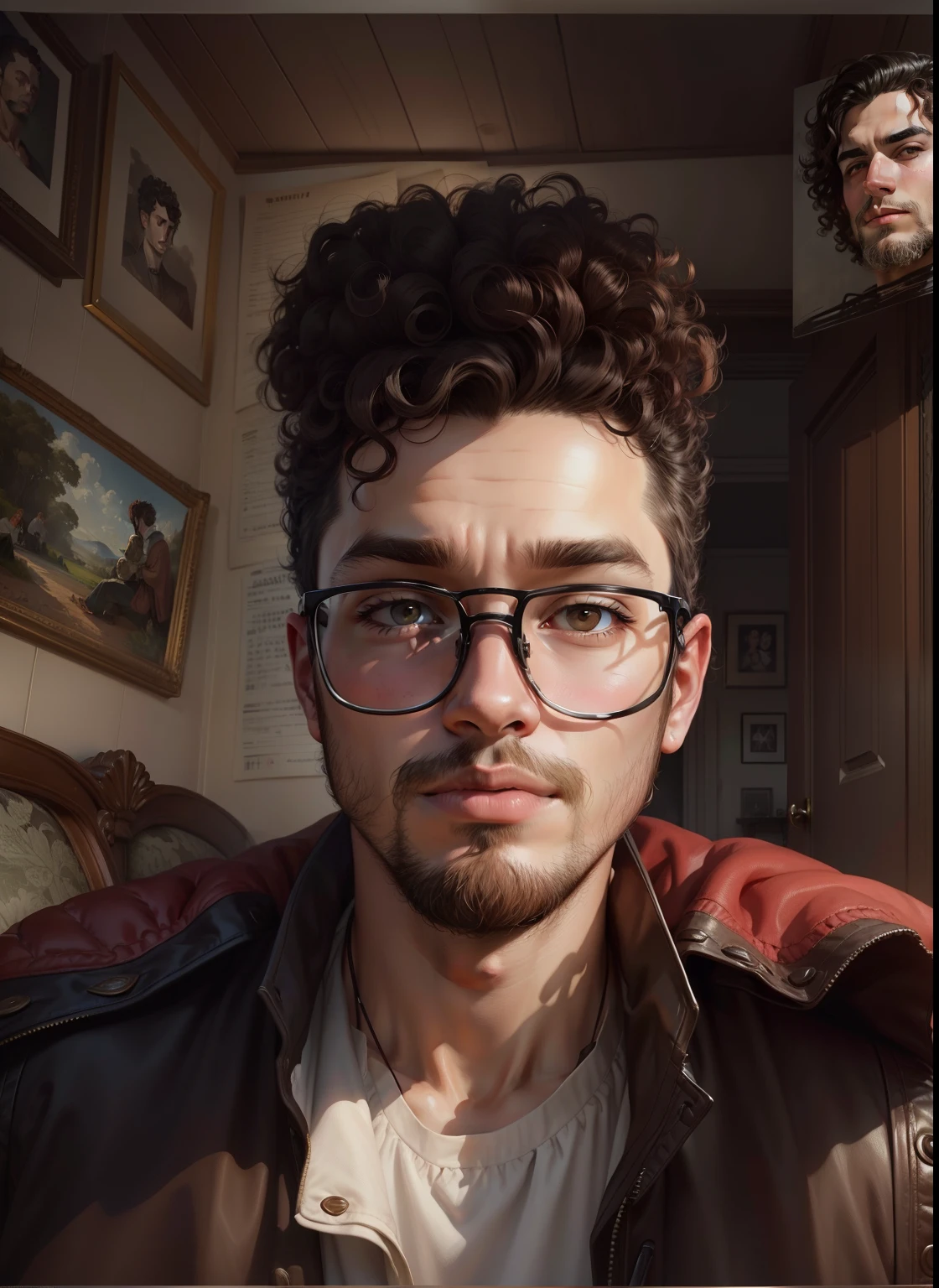 Keep the real face, portrait, curly hair, The boys art style,Homalander