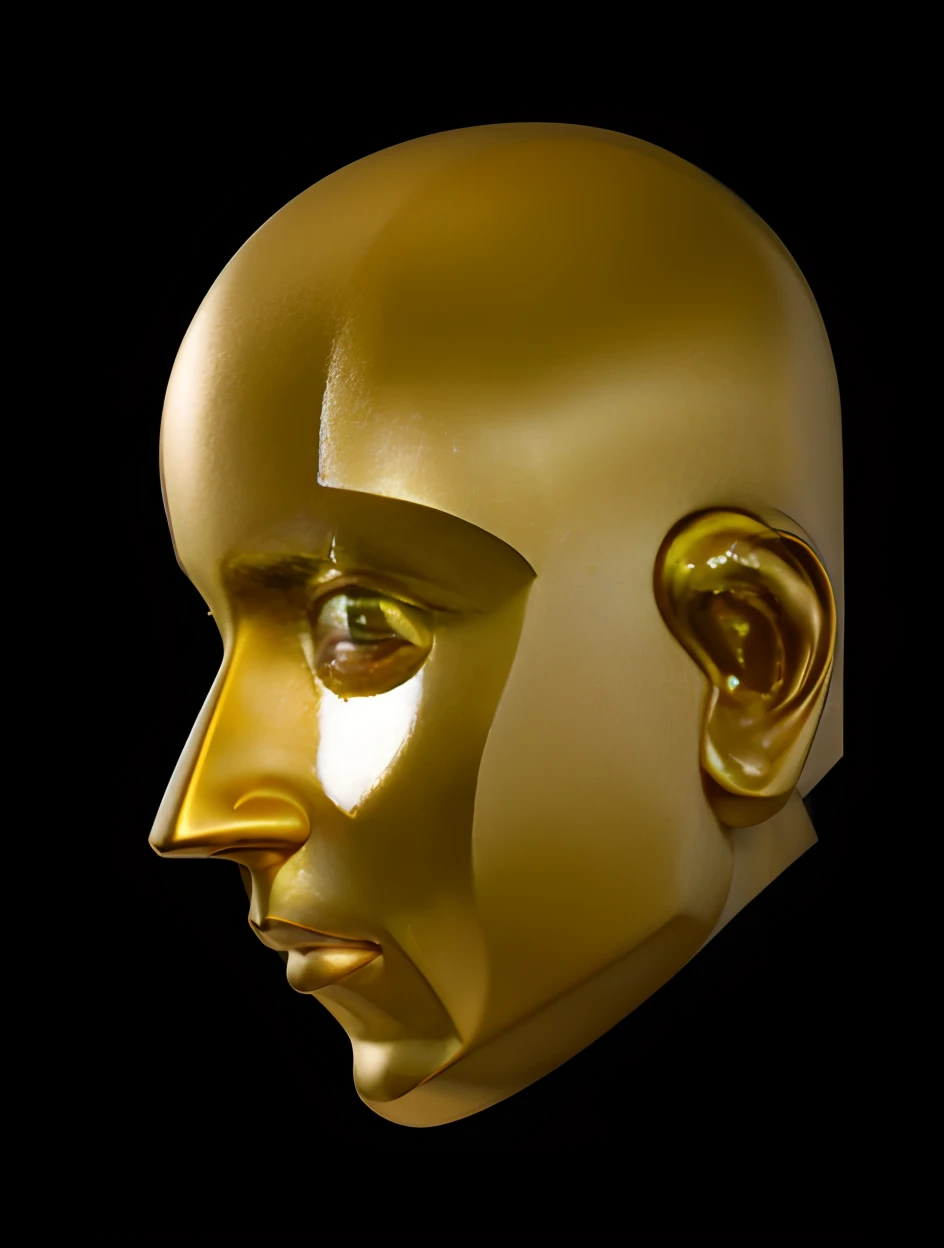 Sculptor and artist,tmasterpiece,(Bronze:1.4),illustratio:1.2,Character side face,curves,Complicated details,
