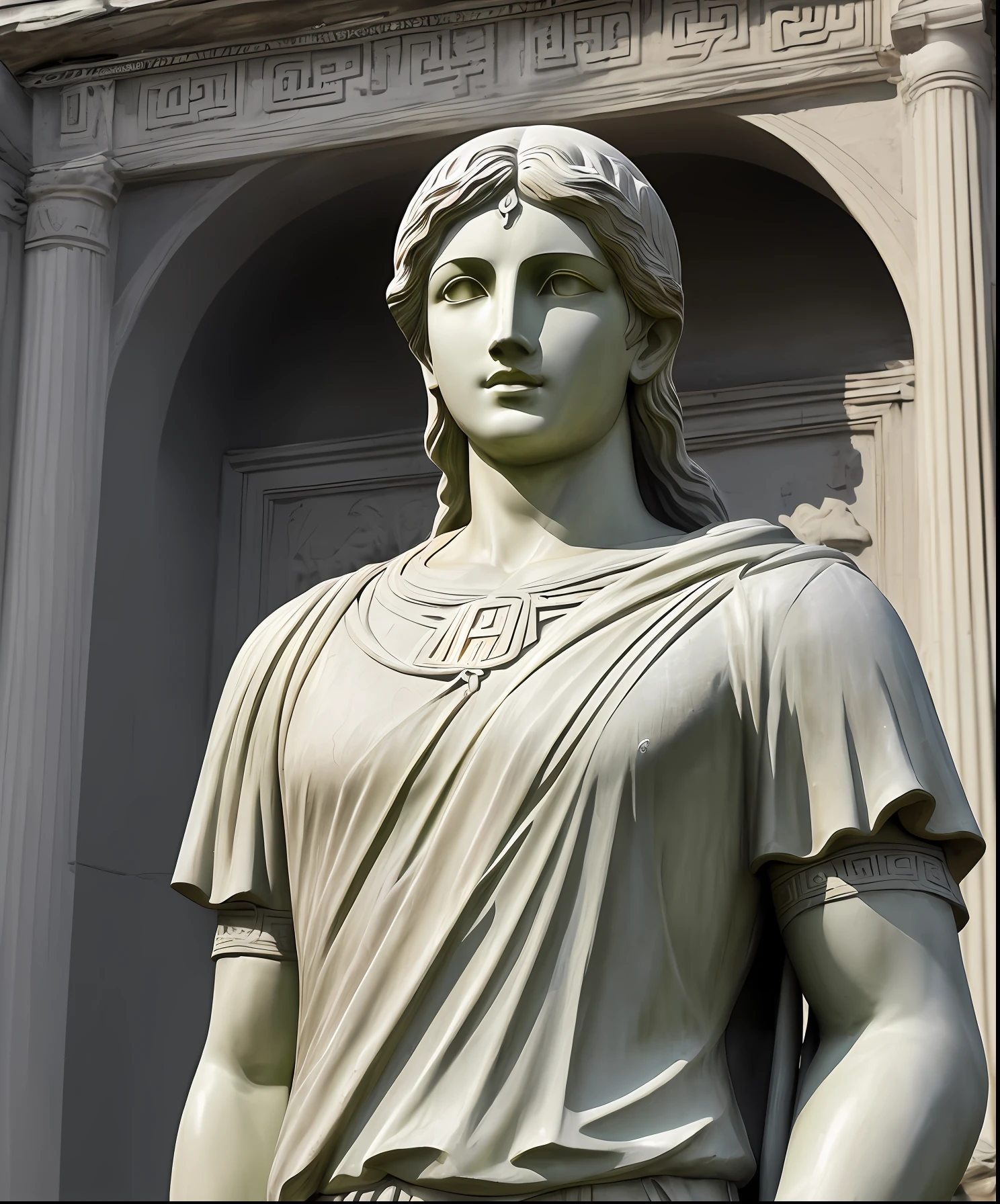 1. Greek mythological statues:ellegance、mistic、Classical beauty
2. The clothes ar:contemporary design,fashion elements,Texture、folds、Fabric texture
3. Natural feeling:The clothing blends in with the statue,No sense of discord
4. The color is bright:Use bright、Highly saturated colors,Such as bright red、Parang、Bright yellow, etc
5. the detail:Pay attention to drawing the folds of the laundry、Textures and clipping,to add realism
6. light and shadow effect:Highlight the flow and three-dimensionality of clothing,Determine the light and dark parts according to the light source。