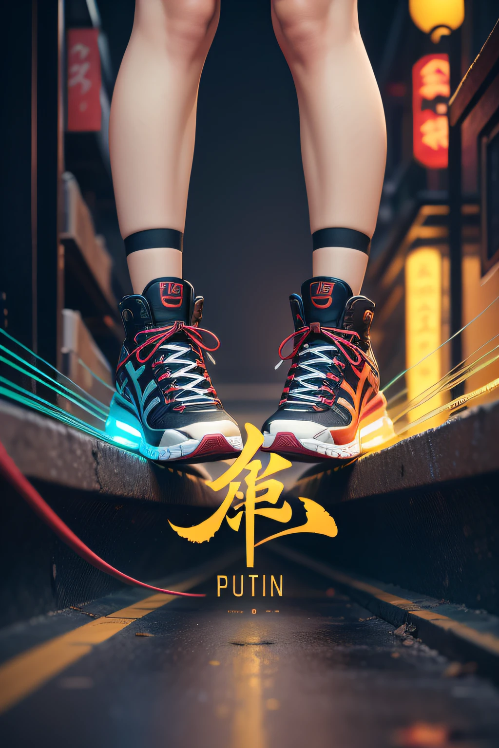 Font design with the theme of Putian coming,high high quality,Beautiful image,Street trends,detailled image,richcolors,Unique design,The font is clear。