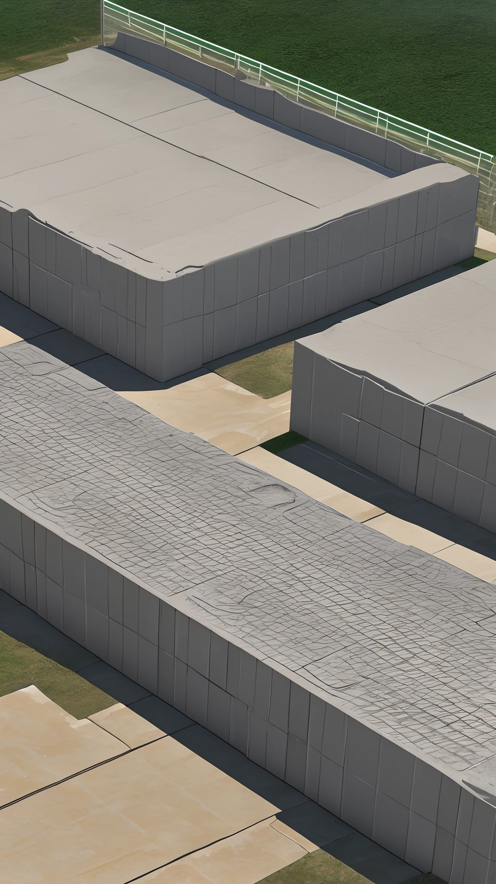 Projeto de drenagem pluvial, em 3D, aparecendo os tubos de concreto e PV, com as bocas de lobo.