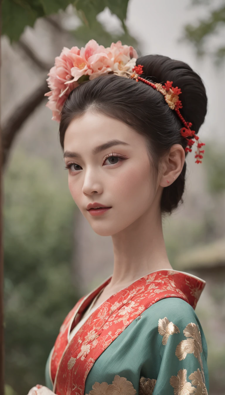 Captured with the utmost precision and artistic finesse, this masterpiece of CGI artistry stands as a testament to the boundless potential of creativity. A child, adorned in a traditional Japanese kimono, becomes the vibrant centerpiece of this scene. The kimono is not merely cloth; it's an expression of culture and history, an embodiment of heritage.
The child's visage is transformed with traditional makeup, bringing out the essence of the surroundings. An elaborate hairstyle, carefully arranged, pays homage to centuries of artistry and beauty. As the model stands amidst a garden resplendent with an array of colorful flowers, the atmosphere exudes an energy of joy that's positively contagious.
A genuine smile, captivating in its warmth, graces the child's face. Bright, clear green eyes shine like gems against flawless skin and short hair, all meticulously captured in a full-body photo. Every detail, from the intricacies of the kimono to the subtle nuances of expression, is rendered with unparalleled precision.
The immersive blend of tradition and modernity is brought to life through cinematic mastery. Hyper-detailed and hyper-realistic, the scene thrives with the vibrancy of life itself. The Unreal Engine is harnessed to create a level of detail that transcends the ordinary, enabling the viewer to immerse themselves in the art.
Lighting and composition work harmoniously to create an impressive visual composition. Volumetric lighting casts its ethereal glow, seamlessly blending with the meticulously graded colors. Post-processing, tone mapping, and HDR bring out the nuances that a casual glance might miss.
The image, rendered with octane precision, is a feast for the eyes, boasting a resolution that stretches the boundaries of definition. The combination of Unreal Engine and megapixel depth ensures each pixel is an experience in itself. A stunning 16K resolution ensures that even the tiniest intricacies stand out.