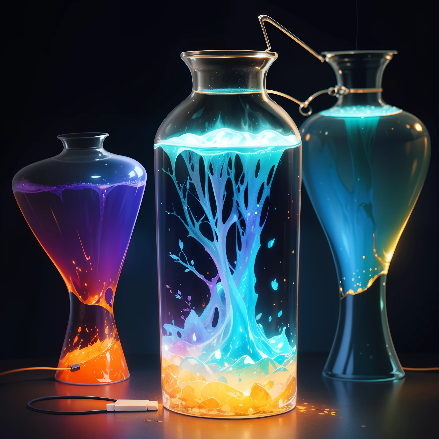 Lava lamp, enchanting light